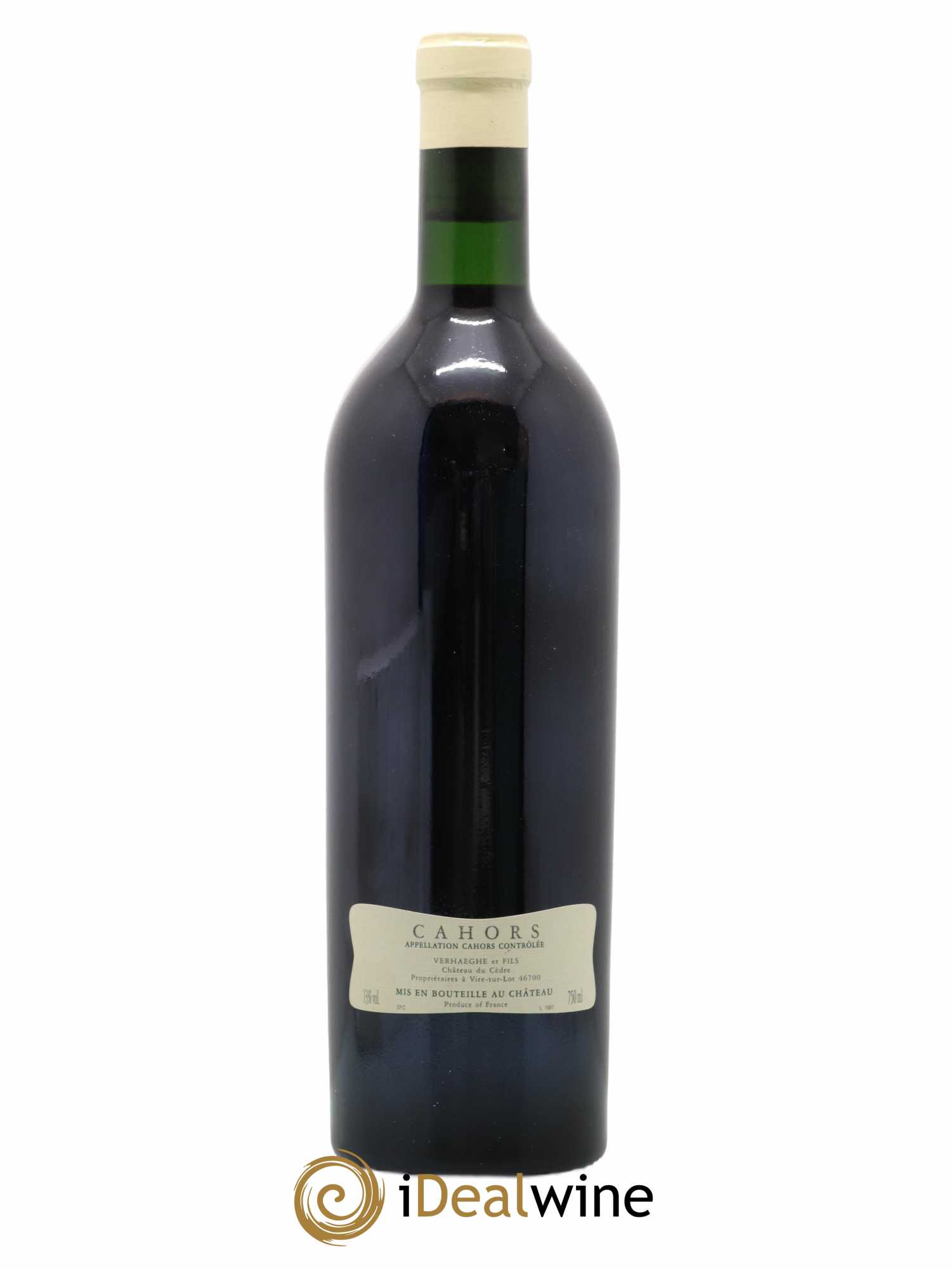 Cahors Château du Cèdre Cuvée Le Cèdre Pascal et Jean-Marc Verhaeghe 1996 - Lot de 1 bouteille - 1