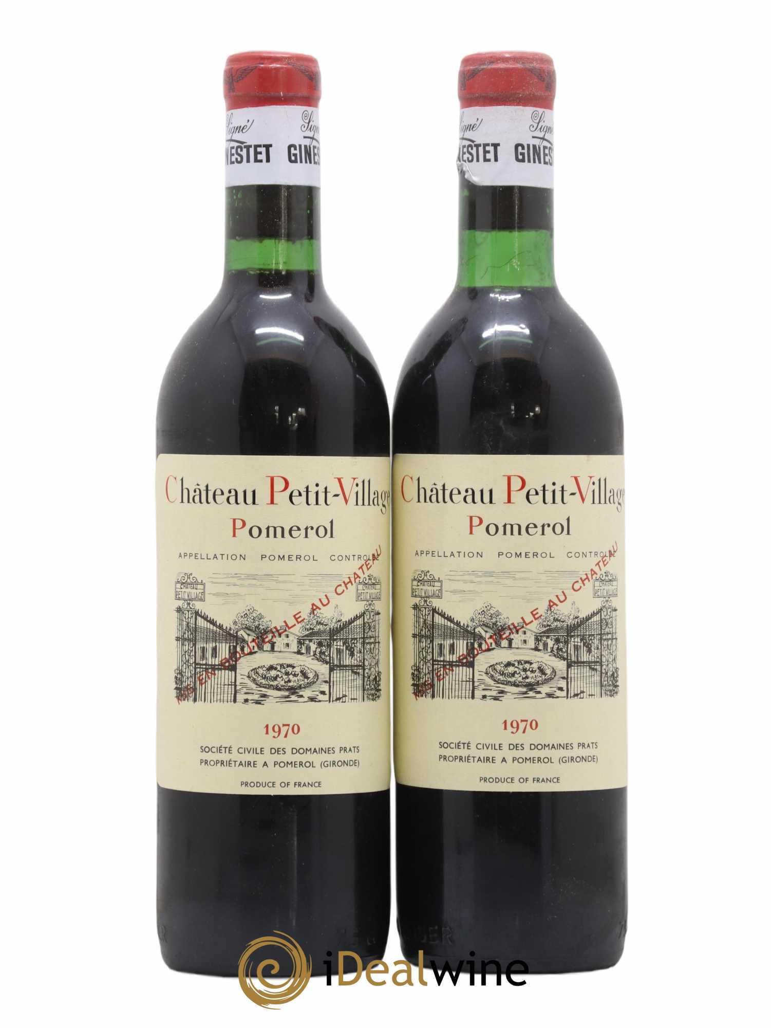 Château Petit Village 1970 - Lot de 2 bouteilles - 0