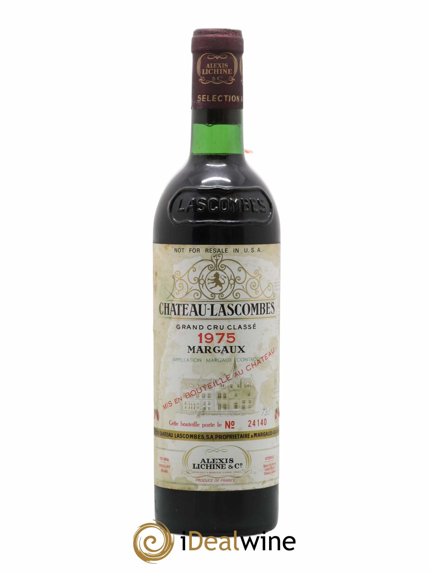 Château Lascombes 2ème Grand Cru Classé 1975 - Lot de 1 bouteille - 0