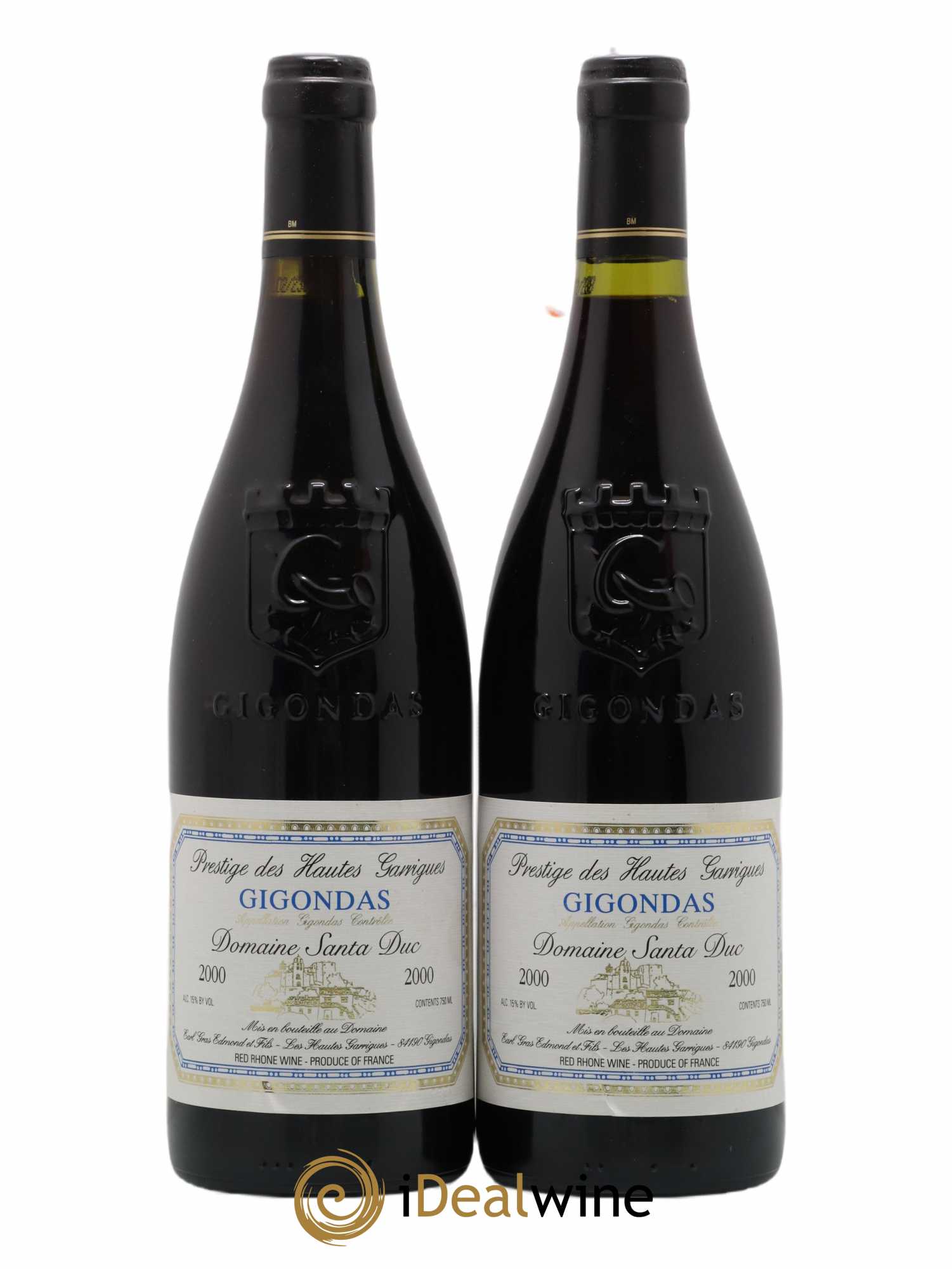 Gigondas Santa Duc (Domaine) Hautes Garrigues Famille Gras 2000 - Lot of 2 bottles - 0