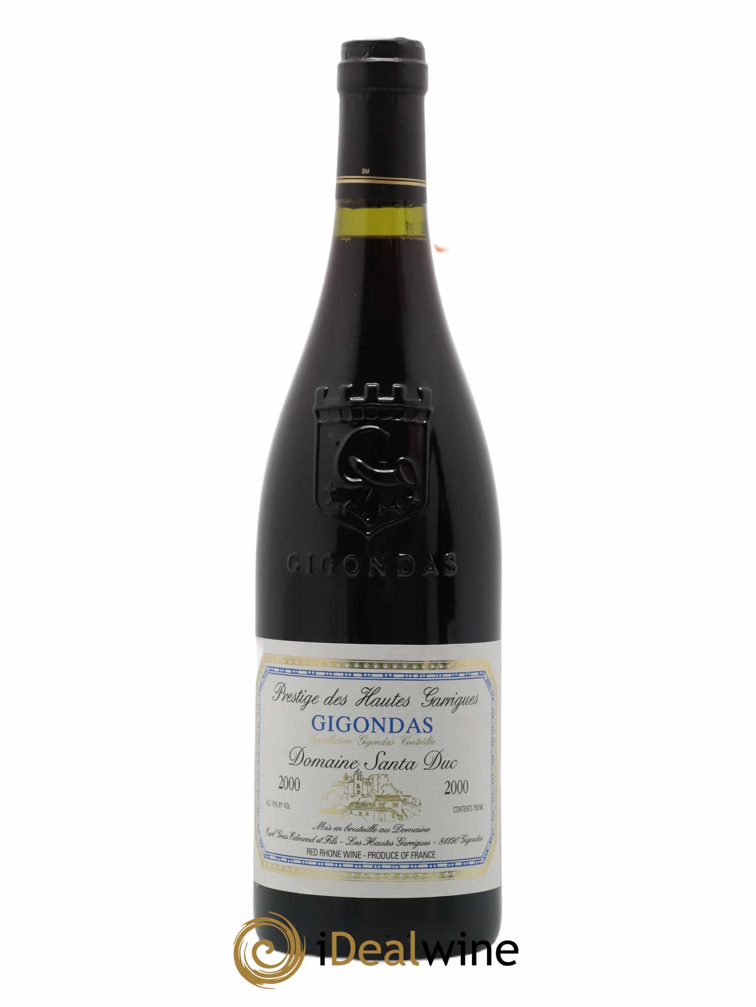 Gigondas Santa Duc (Domaine) Hautes Garrigues Famille Gras 2000 - Lot de 1 bouteille - 0