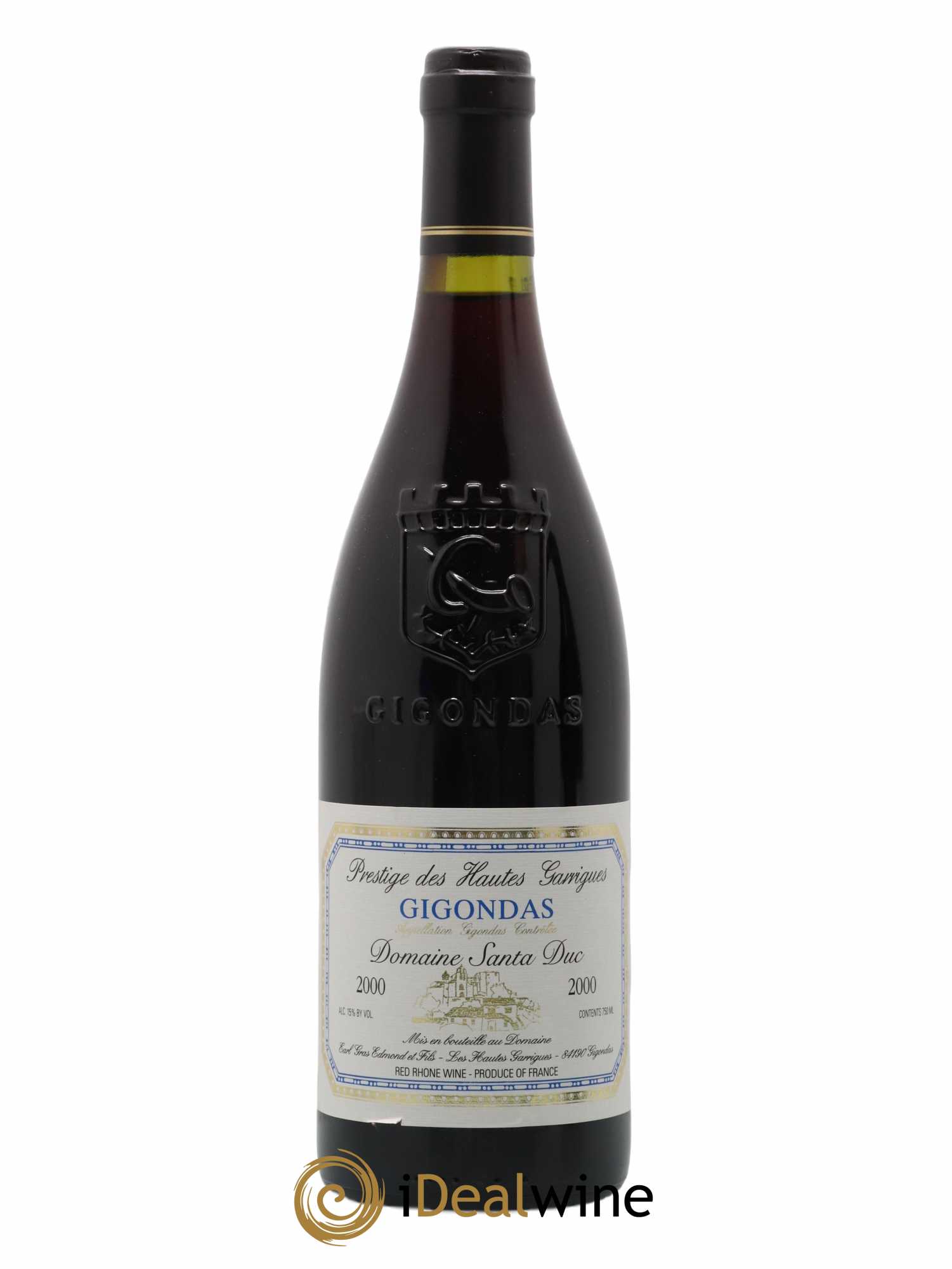 Gigondas Santa Duc (Domaine) Hautes Garrigues Famille Gras 2000 - Lot de 1 bouteille - 0