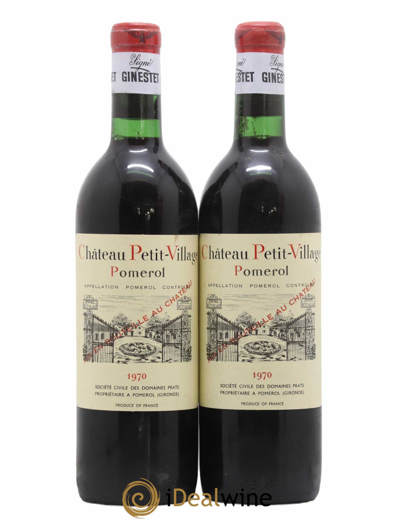 Château Petit Village 1970 - Lot de 2 bouteilles - 0