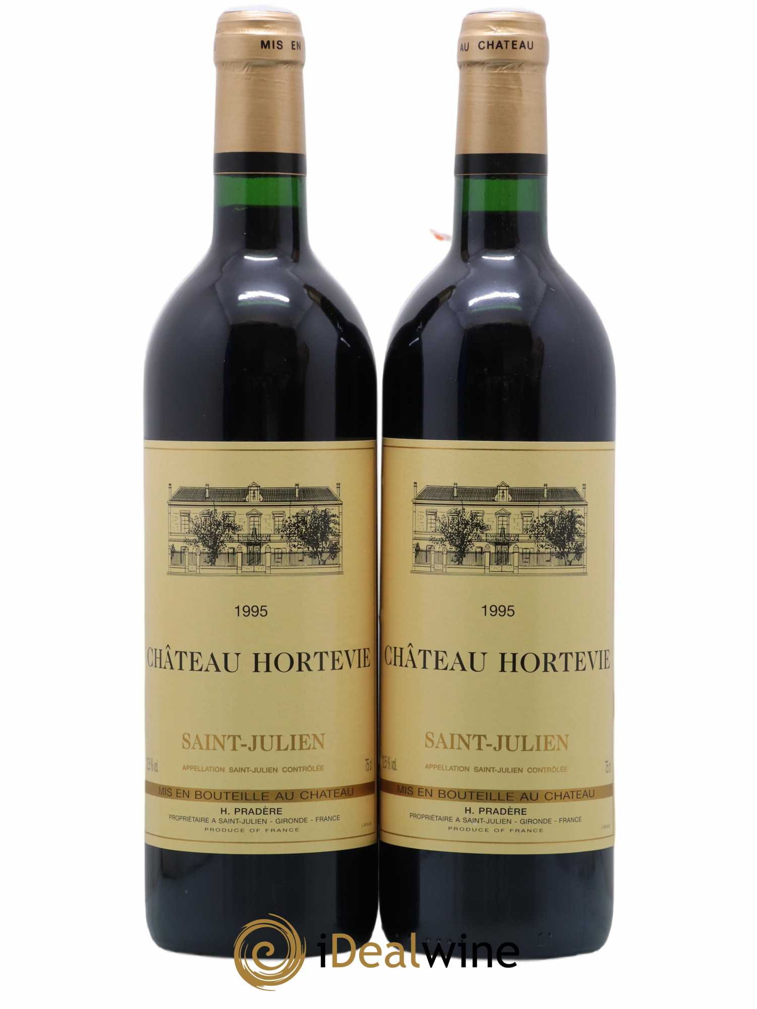 Saint-Julien Château Hortevie 1995 - Posten von 2 Flaschen - 0
