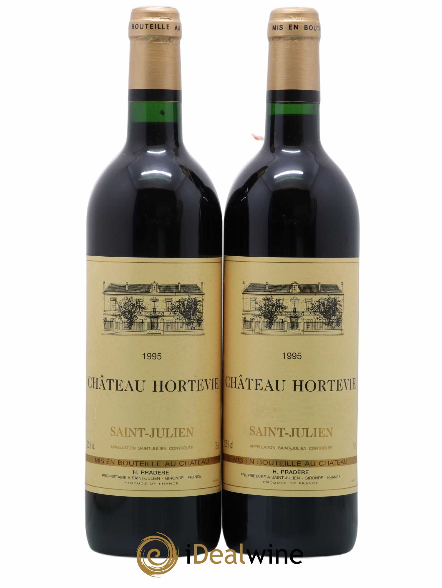 Saint-Julien Château Hortevie 1995 - Lot de 2 bouteilles - 0