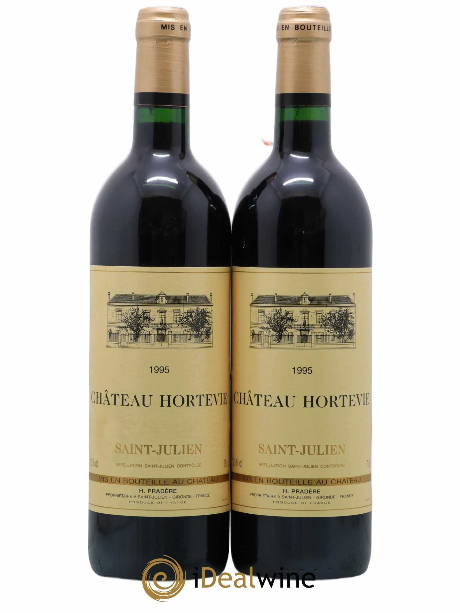 Saint-Julien Château Hortevie 1995 - Posten von 2 Flaschen - 0