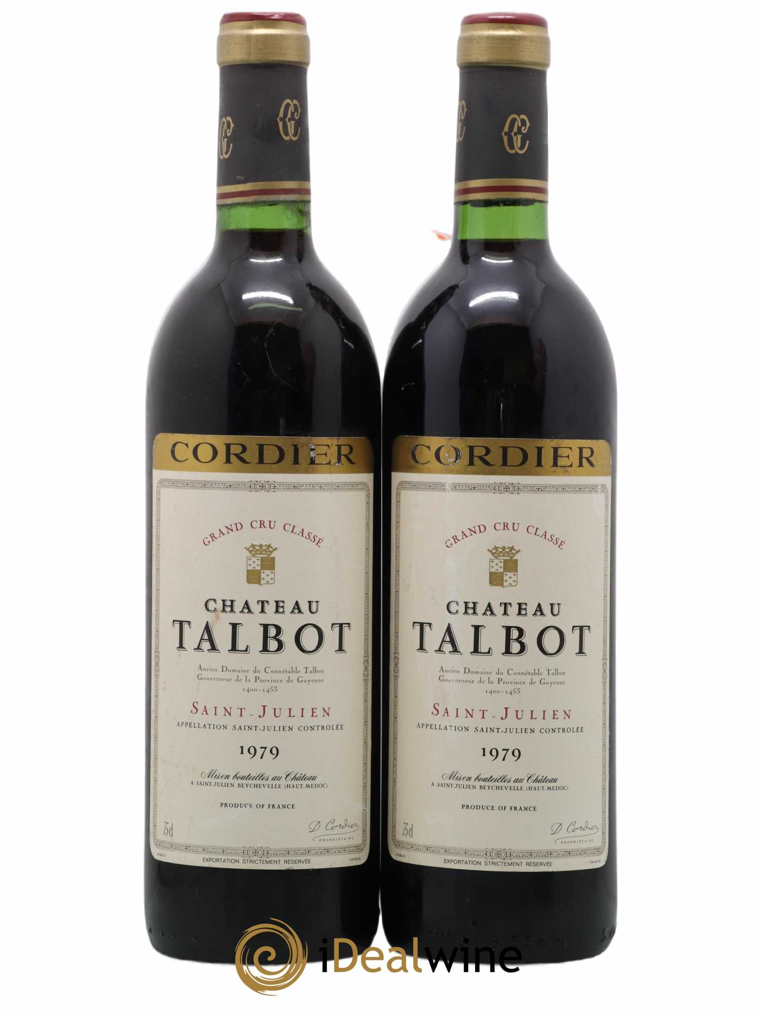 Château Talbot 4ème Grand Cru Classé 1979 - Lot de 2 bouteilles - 0