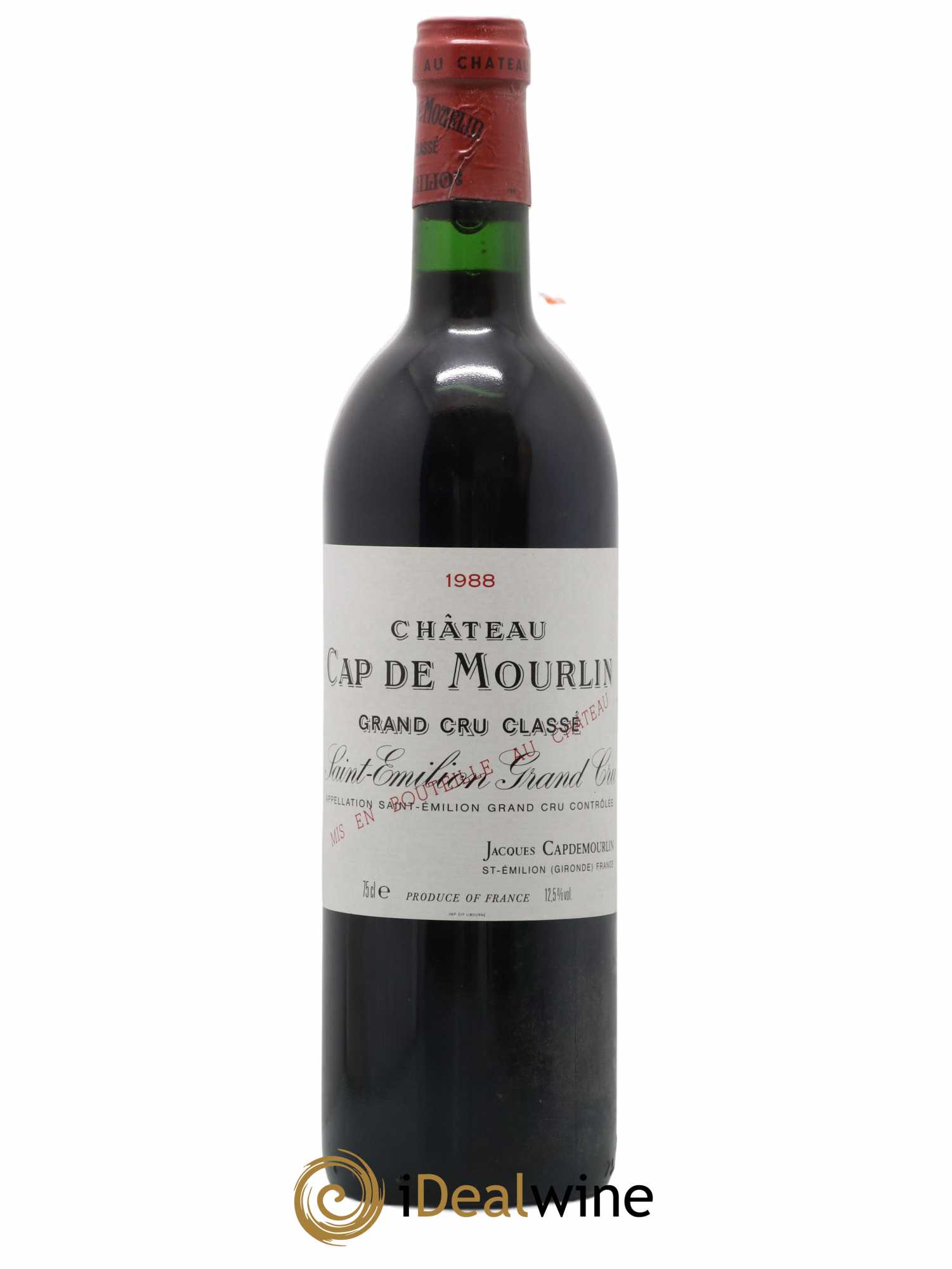 Château Cap de Mourlin Grand Cru Classé 1988 - Lot of 1 bottle - 0