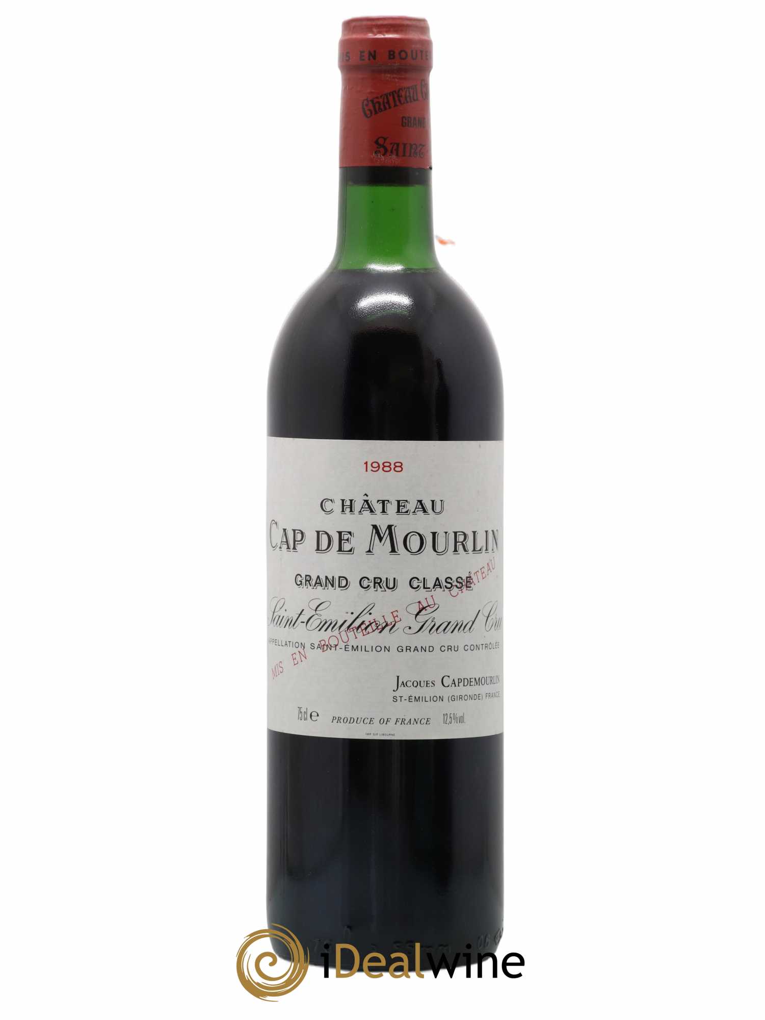 Château Cap de Mourlin Grand Cru Classé 1988 - Lot of 1 bottle - 0