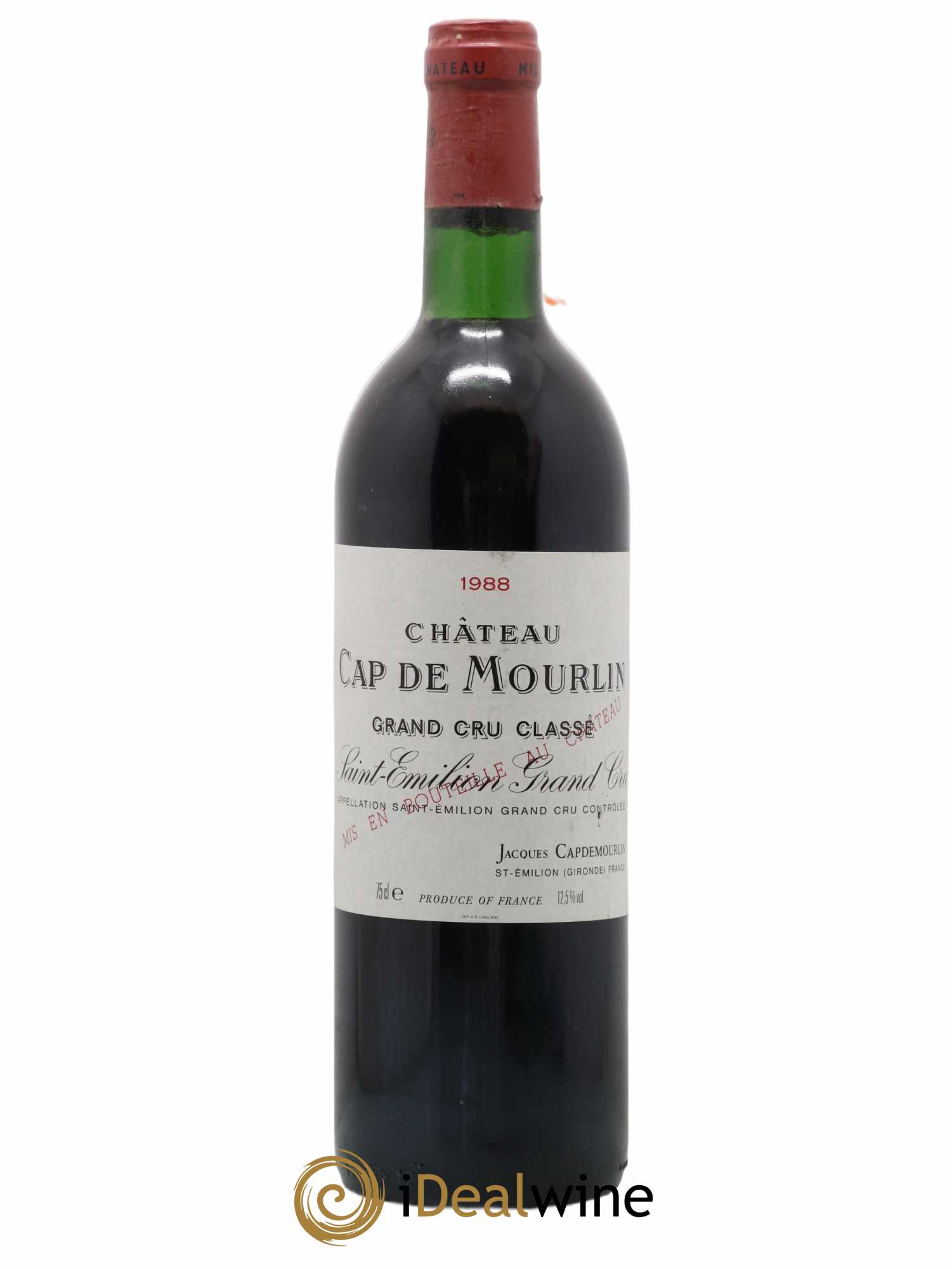 Château Cap de Mourlin Grand Cru Classé 1988 - Lot de 1 bouteille - 0