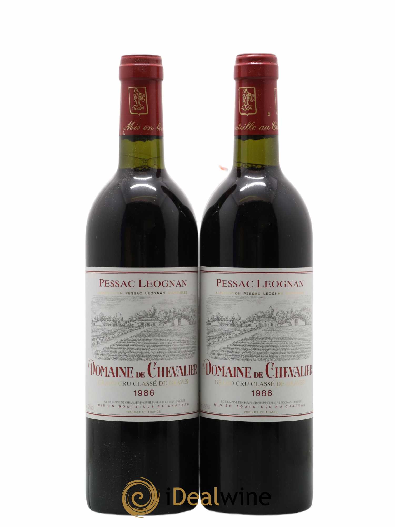 Domaine de Chevalier Cru Classé de Graves 1986 - Lot de 2 bouteilles - 0