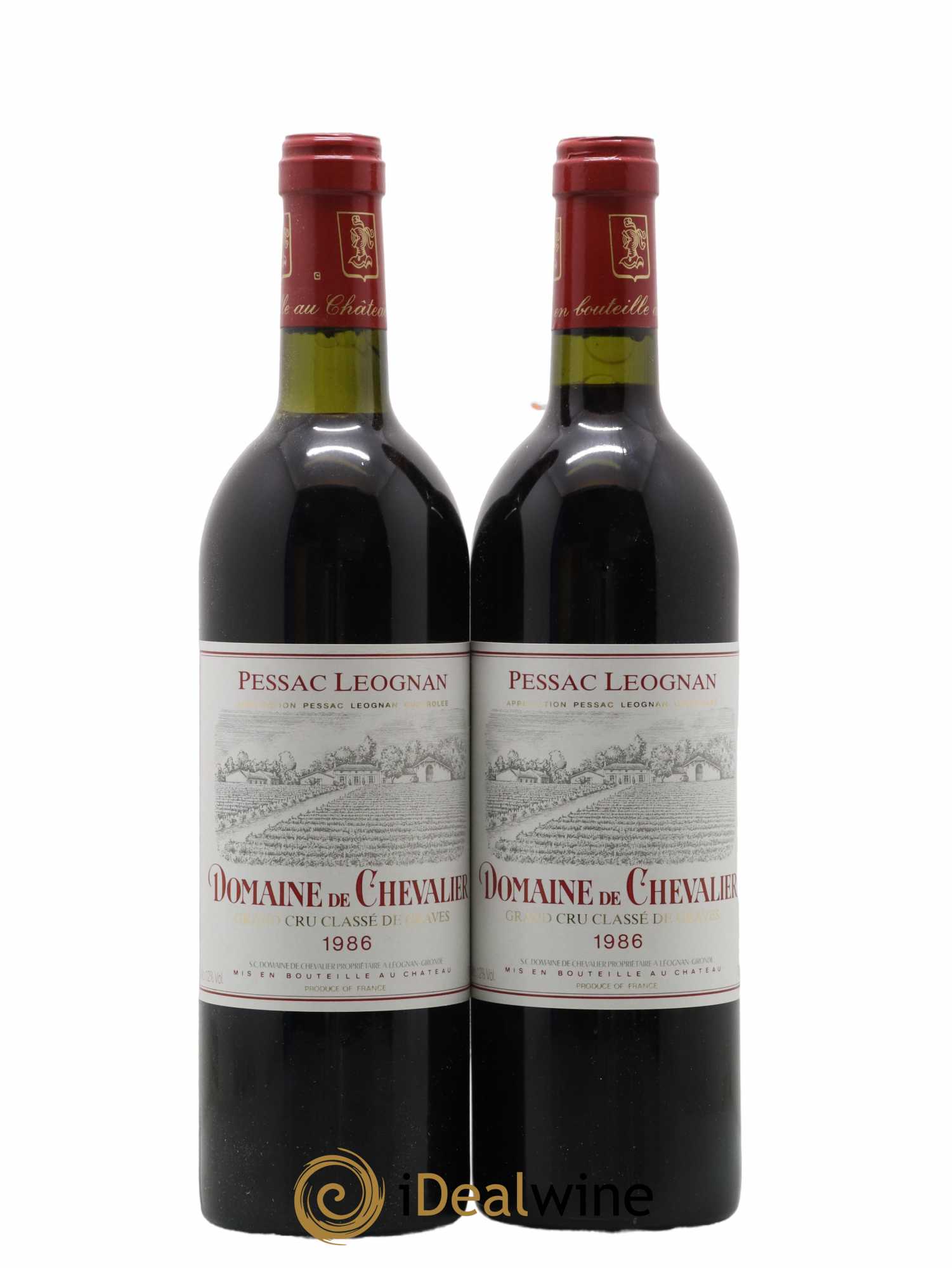 Domaine de Chevalier Cru Classé de Graves 1986 - Lot de 2 bouteilles - 0