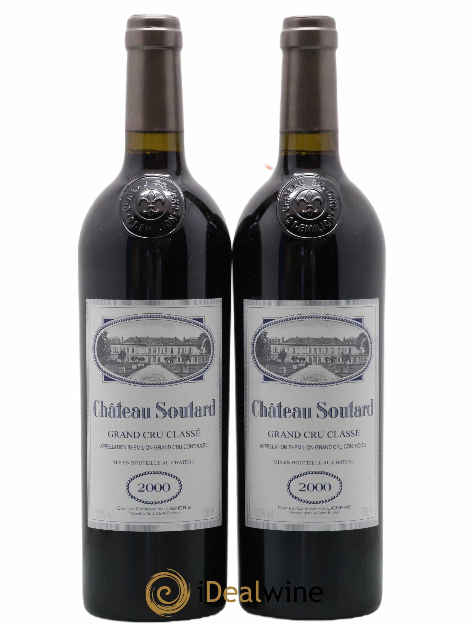 Château Soutard Grand Cru Classé 2000 - Lot de 2 bouteilles - 0