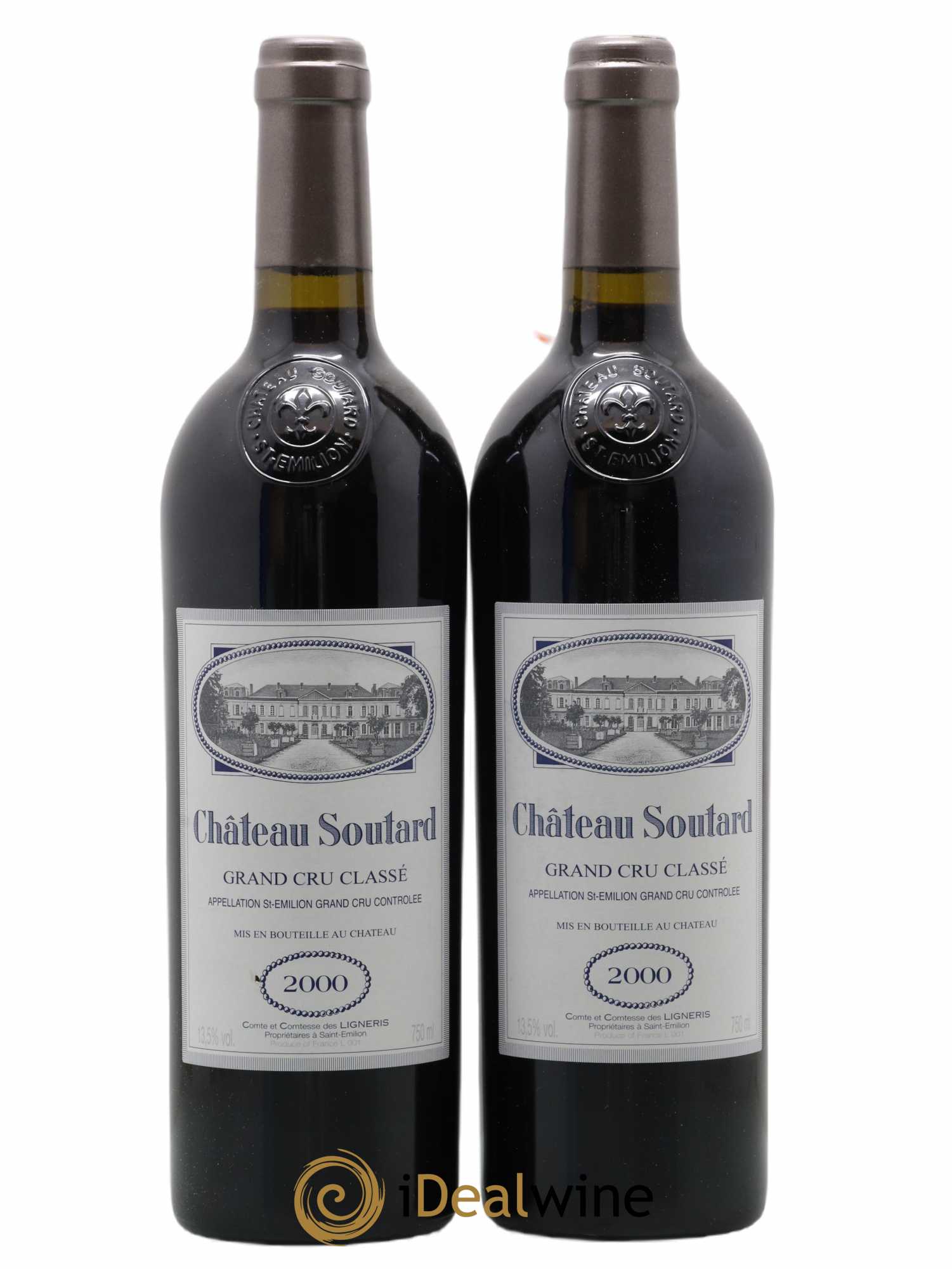 Château Soutard Grand Cru Classé 2000 - Lot de 2 bouteilles - 0