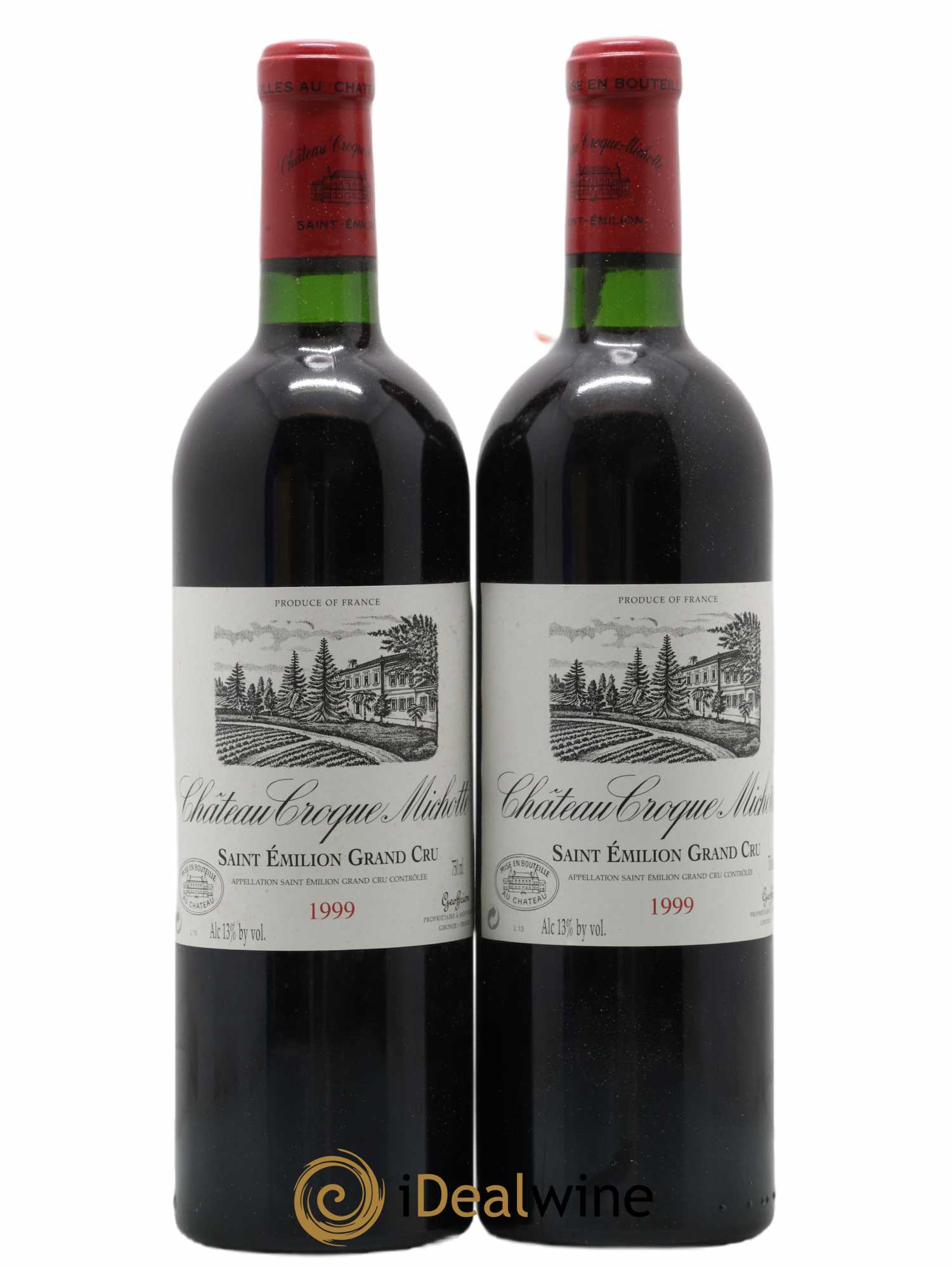 Château Croque Michotte 1999 - Lot de 2 bouteilles - 0