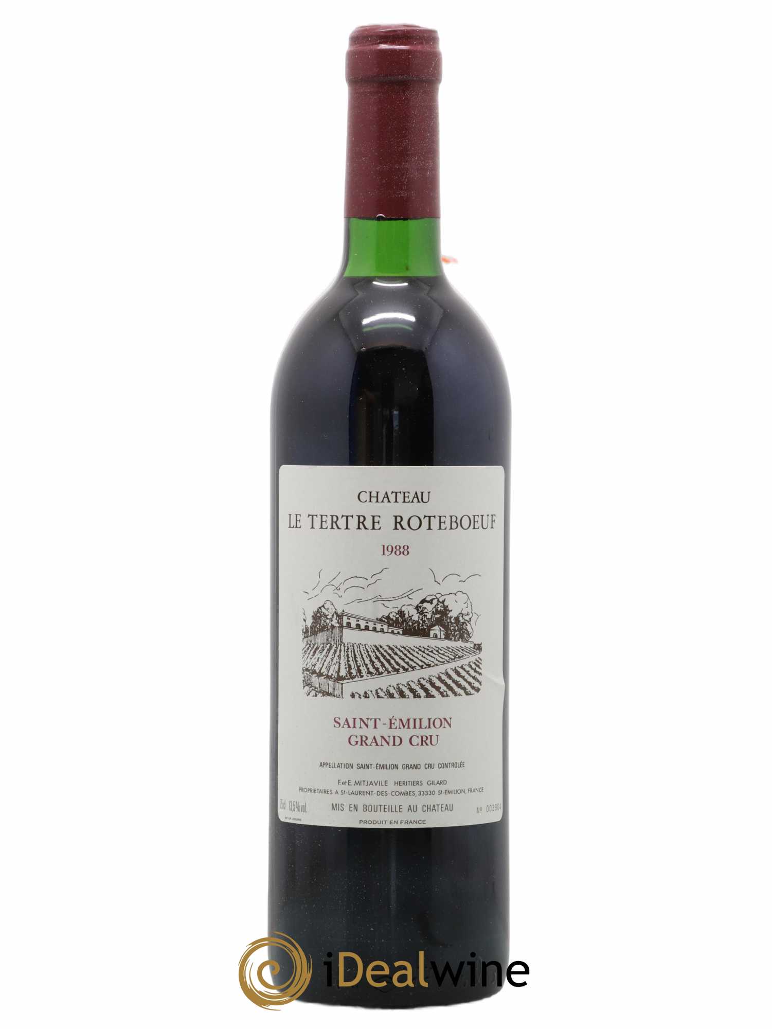 Château Tertre Roteboeuf 1988 - Lot de 1 bouteille - 0