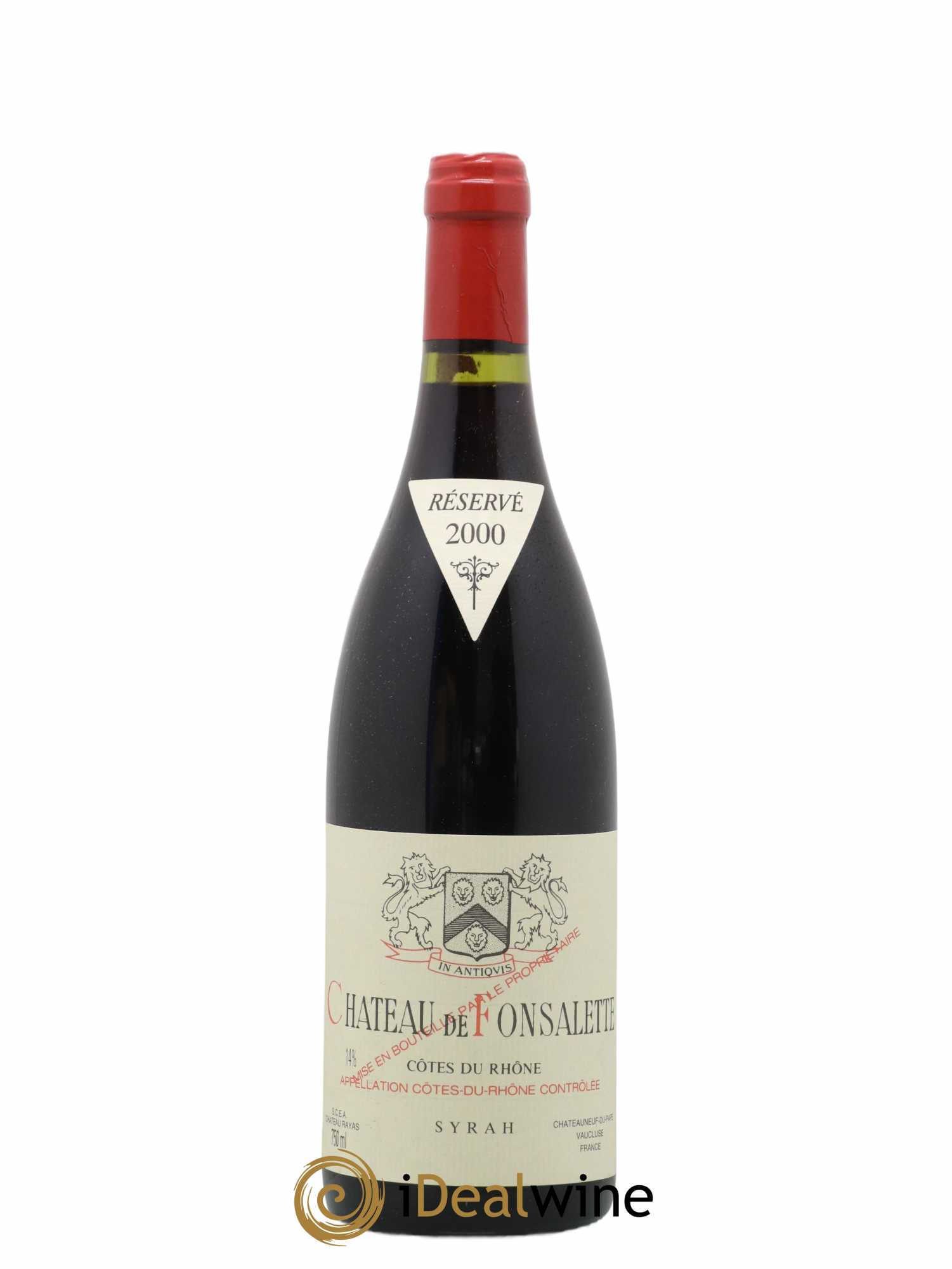 Côtes-du-Rhône Cuvée Syrah Château de Fonsalette 2000 - Lot de 1 bouteille - 0