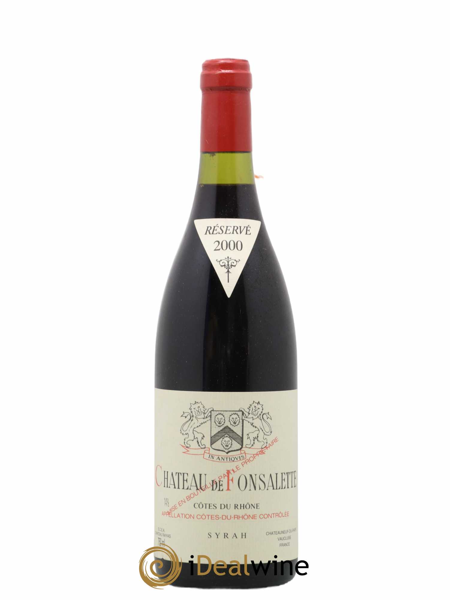 Côtes-du-Rhône Cuvée Syrah Château de Fonsalette 2000 - Lot de 1 bouteille - 0