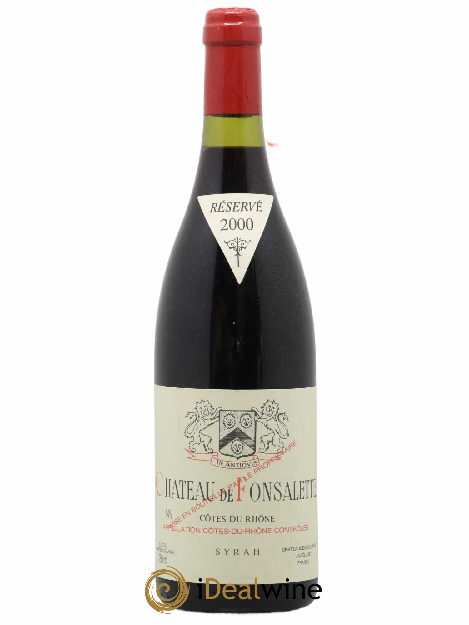 Côtes-du-Rhône Cuvée Syrah Château de Fonsalette 2000 - Lot de 1 bouteille - 0