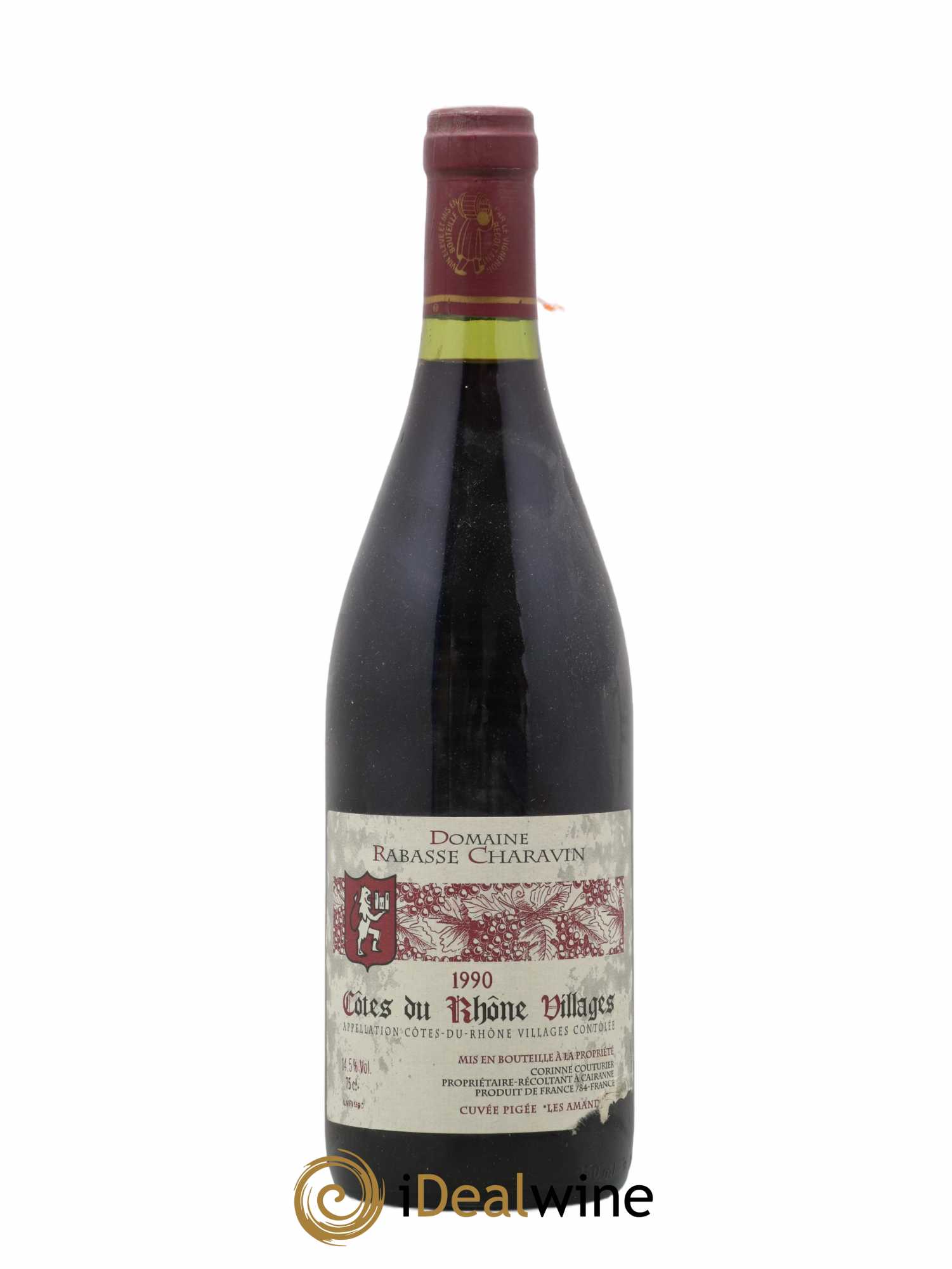 Côtes-du-Rhône Rabasse Chavarin 1990 - Lot de 1 bouteille - 0