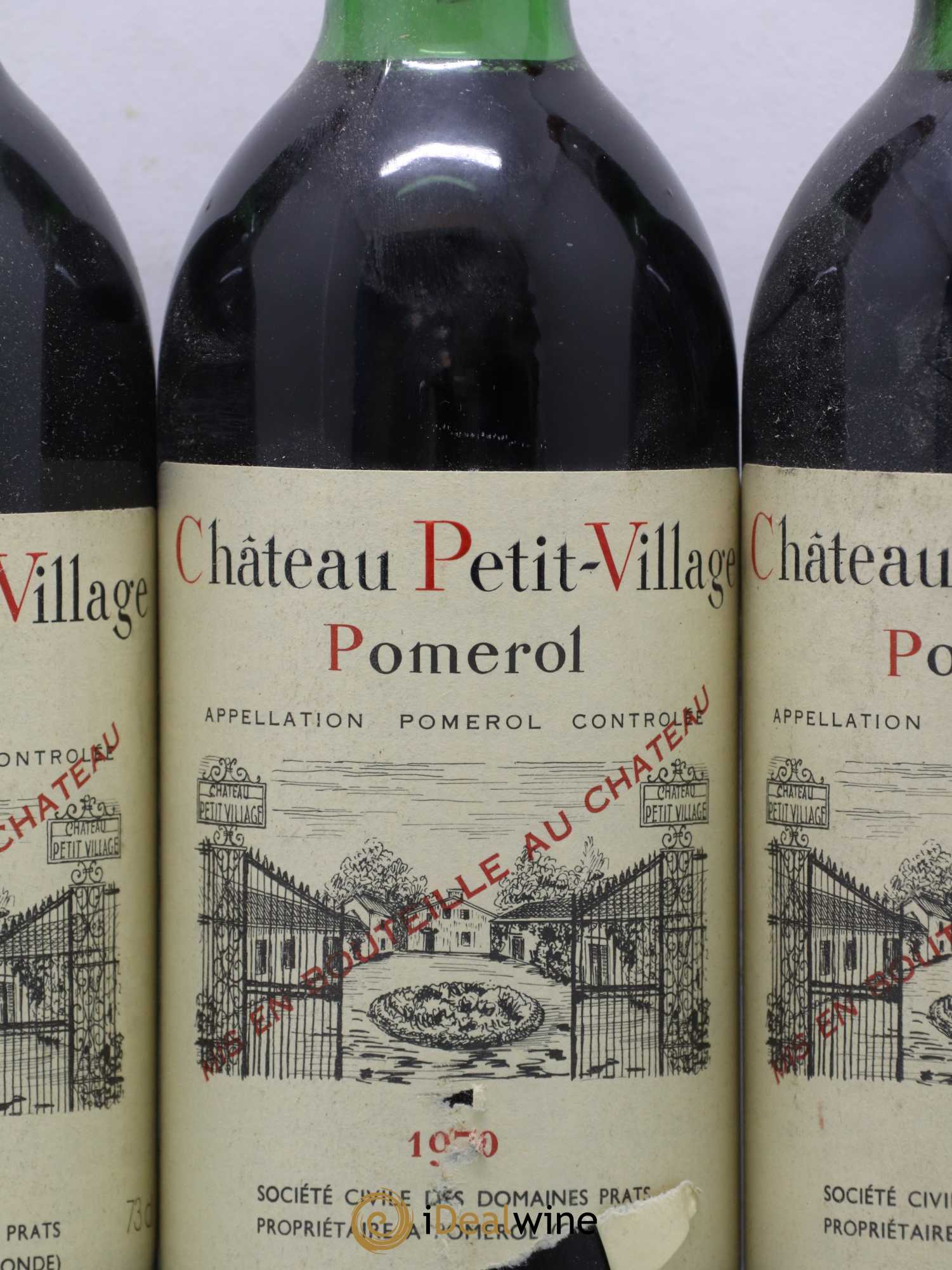 Château Petit Village 1970 - Lot of 3 bottles - 1