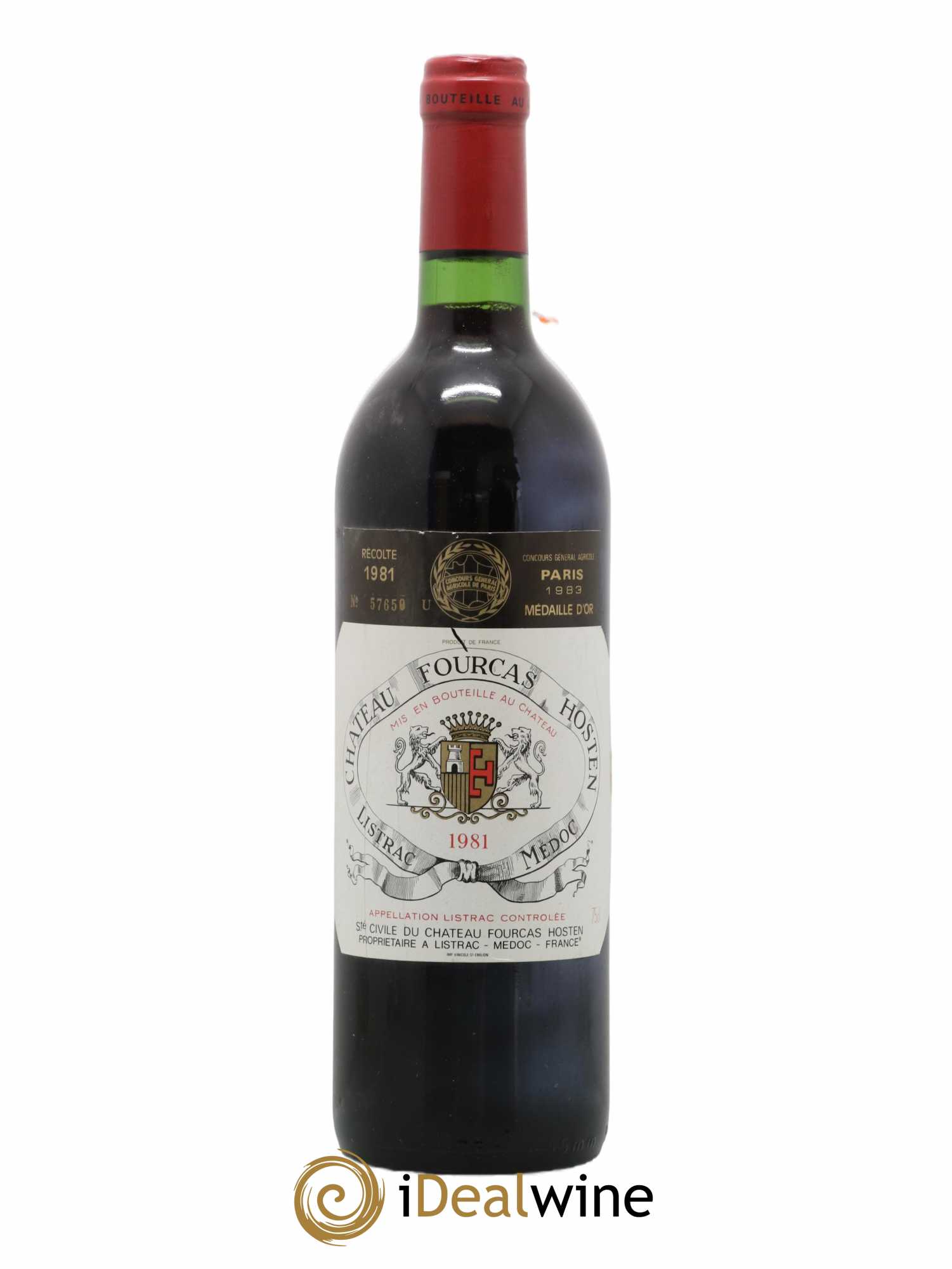 Château Fourcas Hosten Cru Bourgeois 1981 - Lot de 1 bouteille - 0