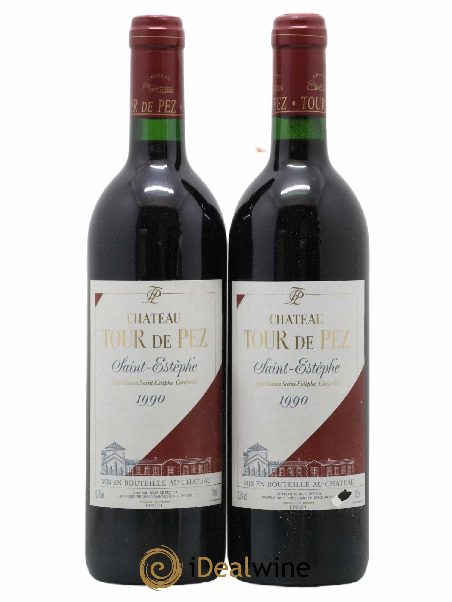Château Tour de Pez Cru Bourgeois 1990 - Lot de 2 bouteilles - 0