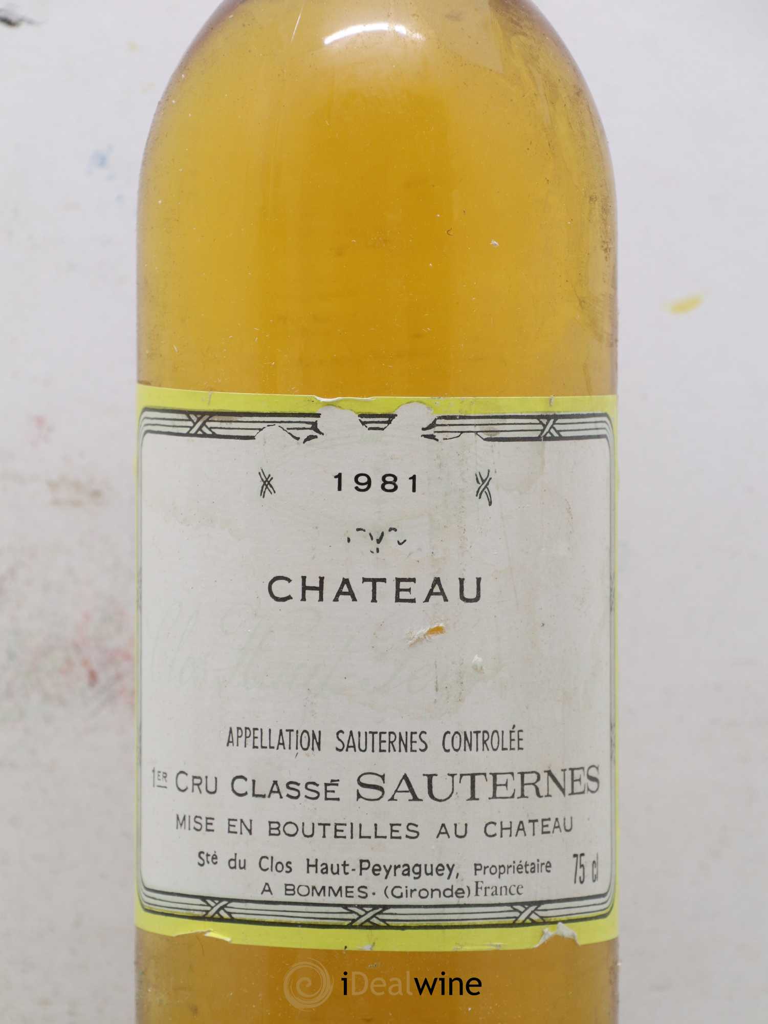 Clos Haut-Peyraguey 1er Grand Cru Classé 1981 - Lot de 2 bouteilles - 1