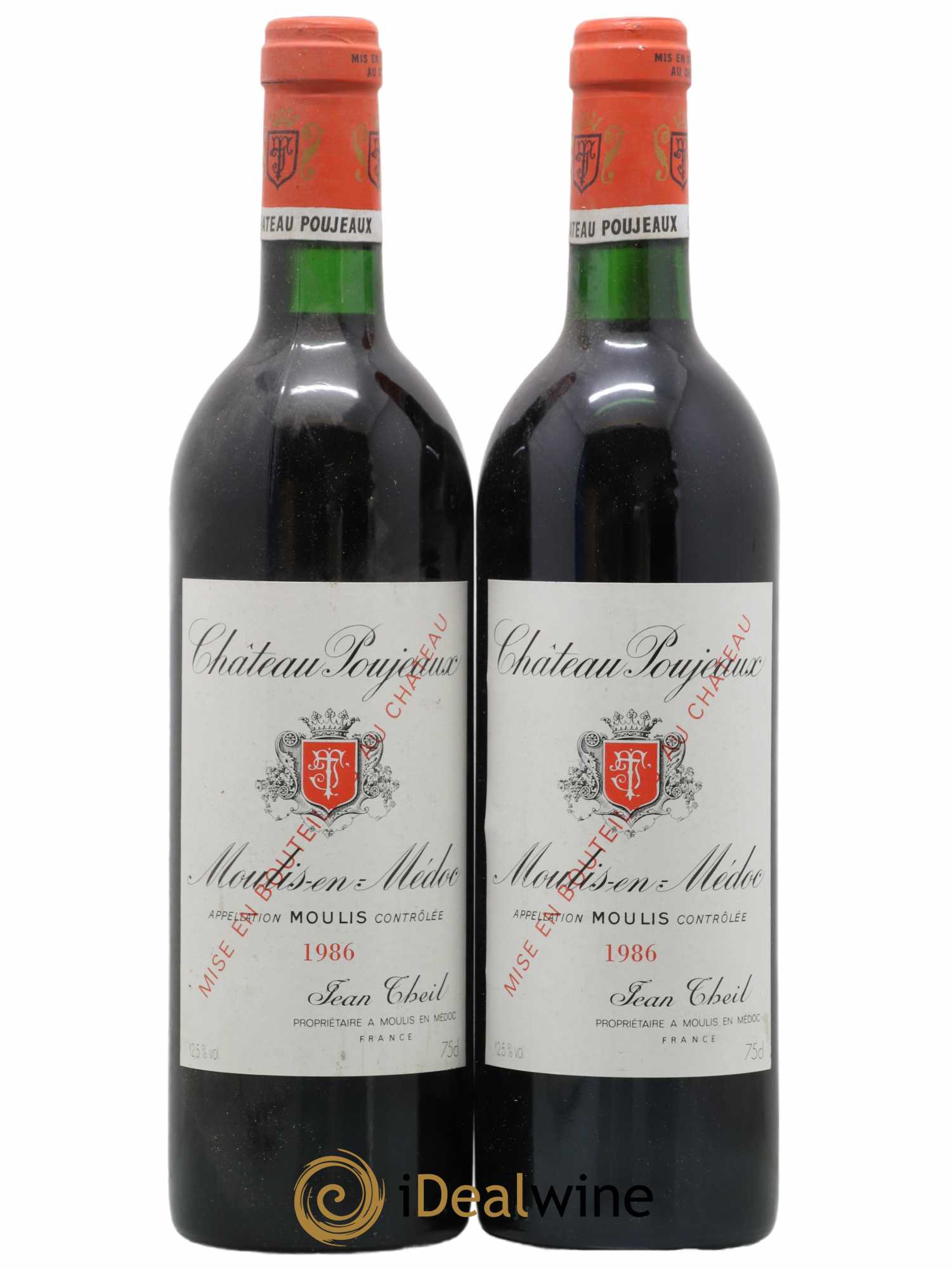 Château Poujeaux 1986 - Lot de 2 bouteilles - 0
