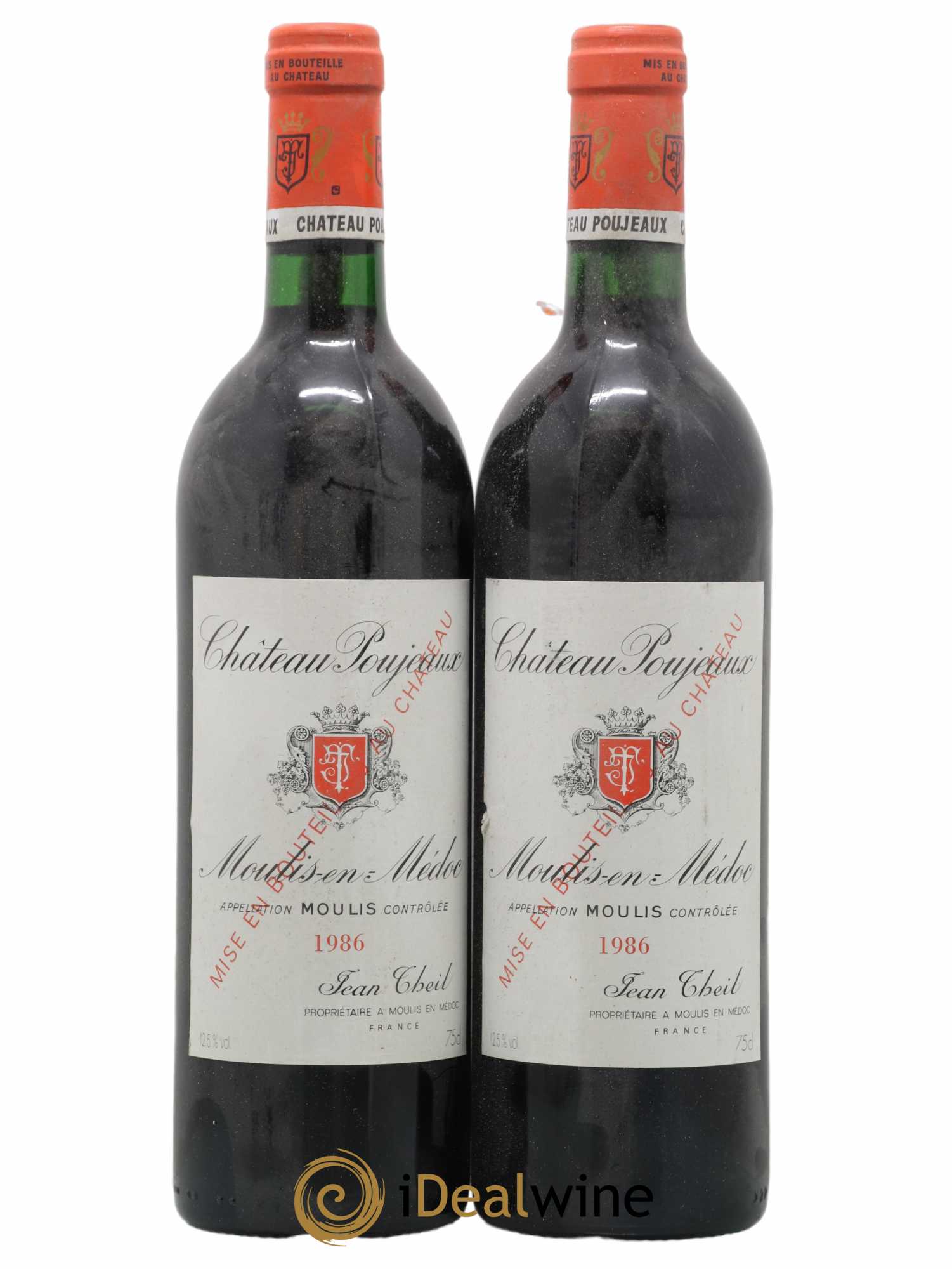 Château Poujeaux 1986 - Lot de 2 bouteilles - 0
