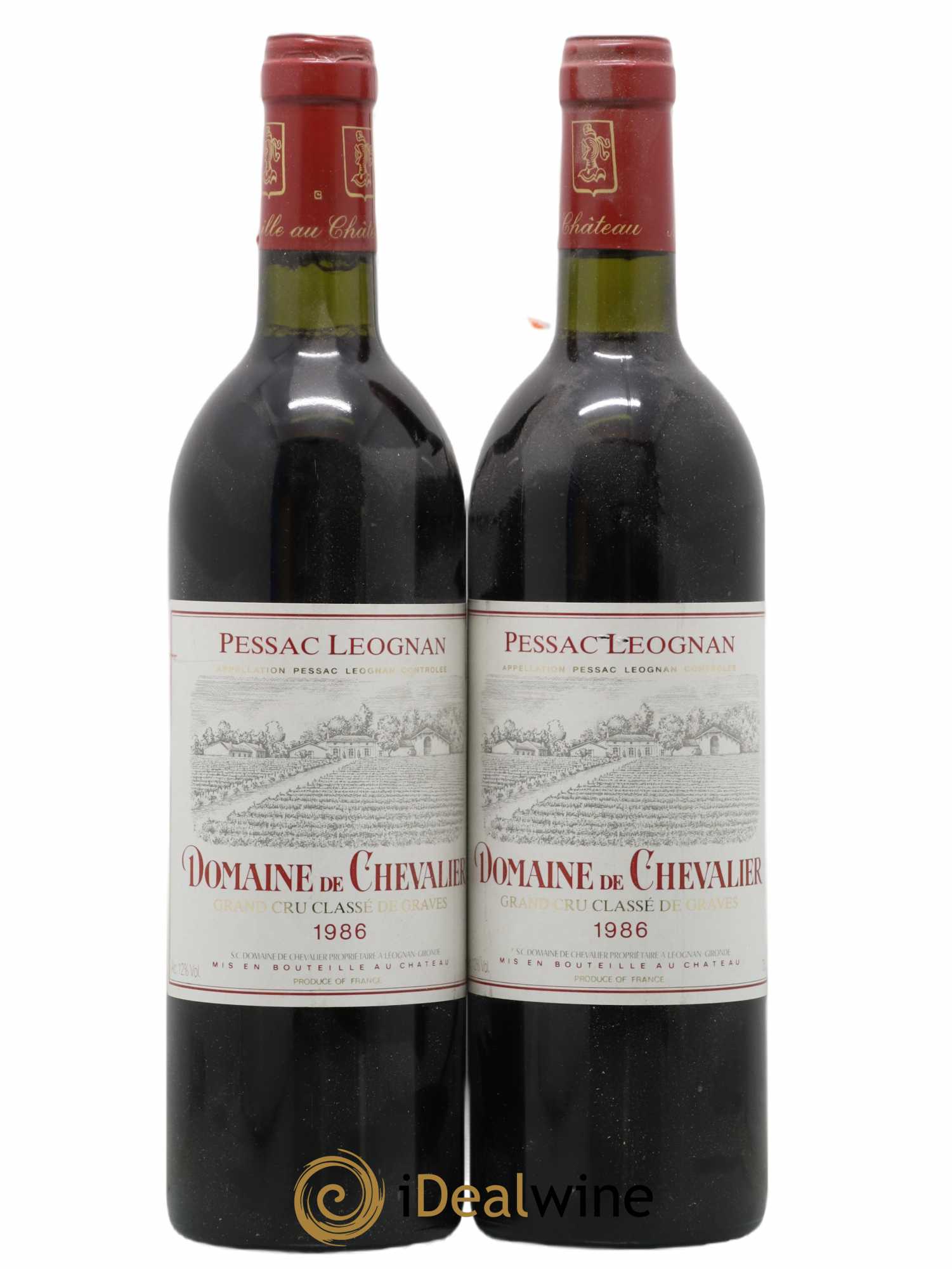 Domaine de Chevalier Cru Classé de Graves 1986 - Lot de 2 bouteilles - 0