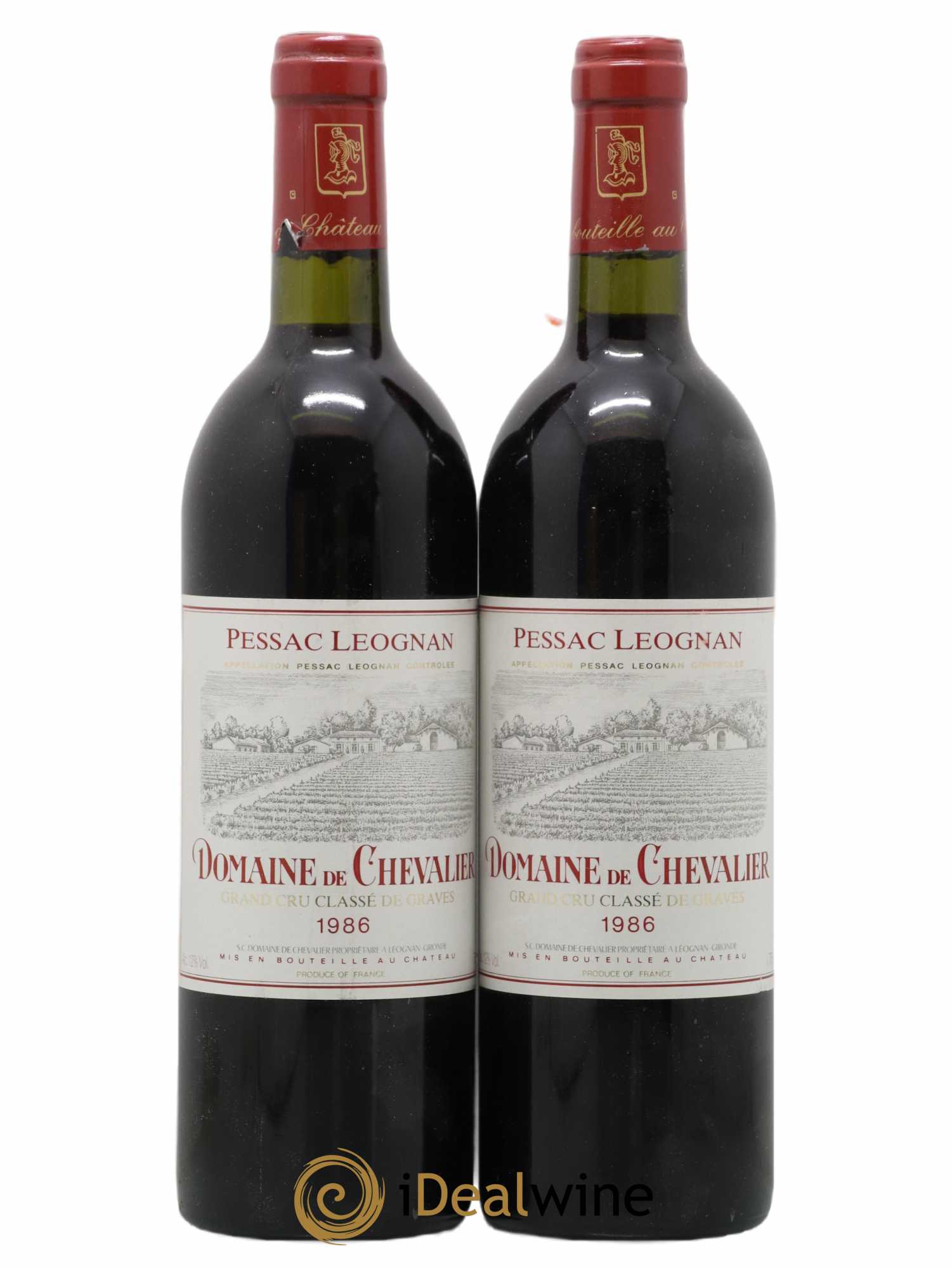 Domaine de Chevalier Cru Classé de Graves 1986 - Lot de 2 bouteilles - 0