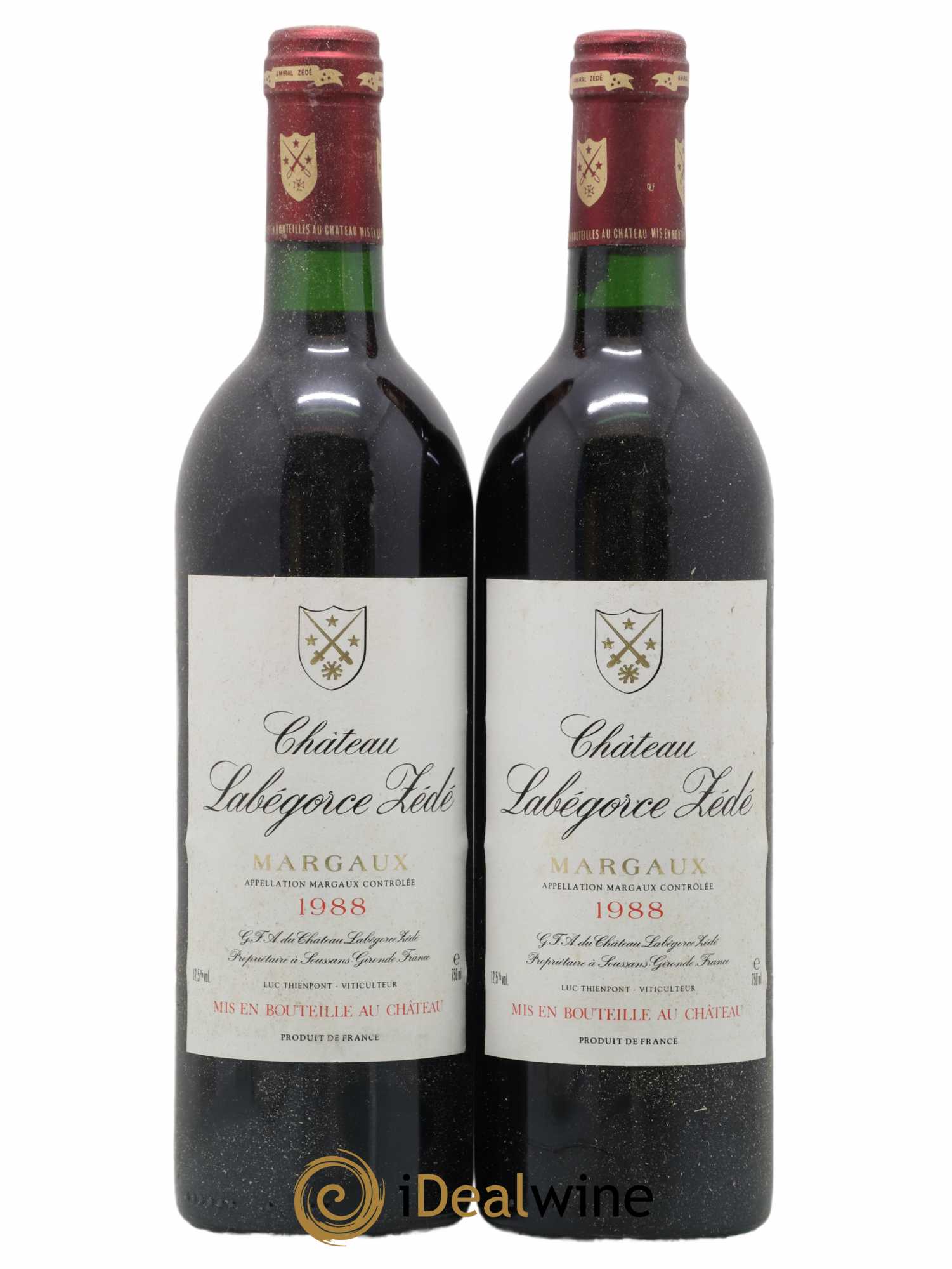 Château Labegorce Zédé Cru Bourgeois 1988 - Lot de 2 bouteilles - 0