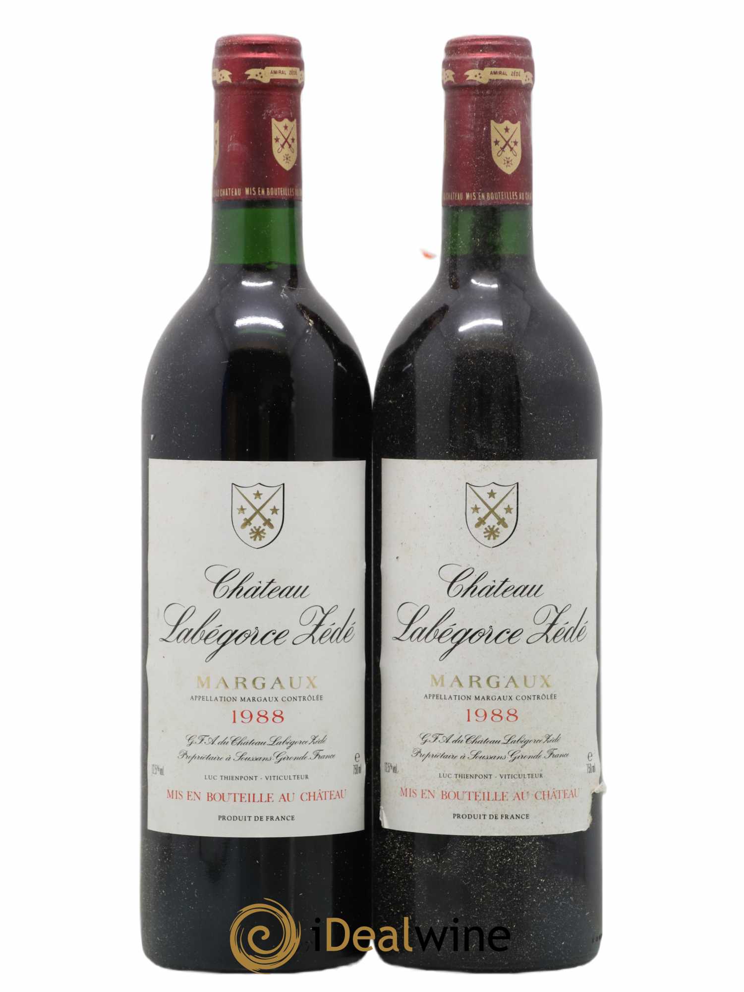 Château Labegorce Zédé Cru Bourgeois 1988 - Lot de 2 bouteilles - 0