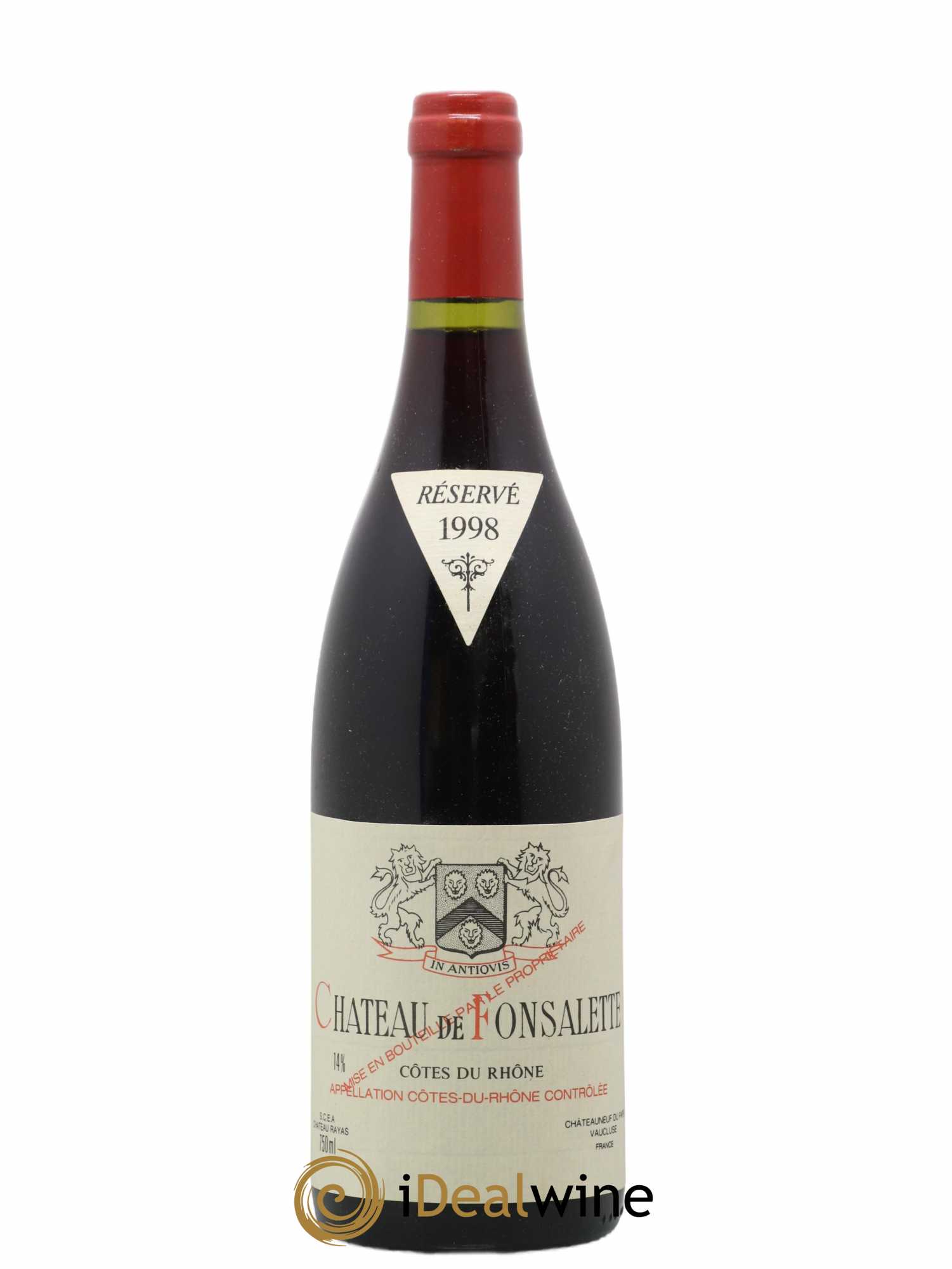 Côtes-du-Rhône Château de Fonsalette Emmanuel Reynaud 1998 - Lot de 1 bouteille - 0