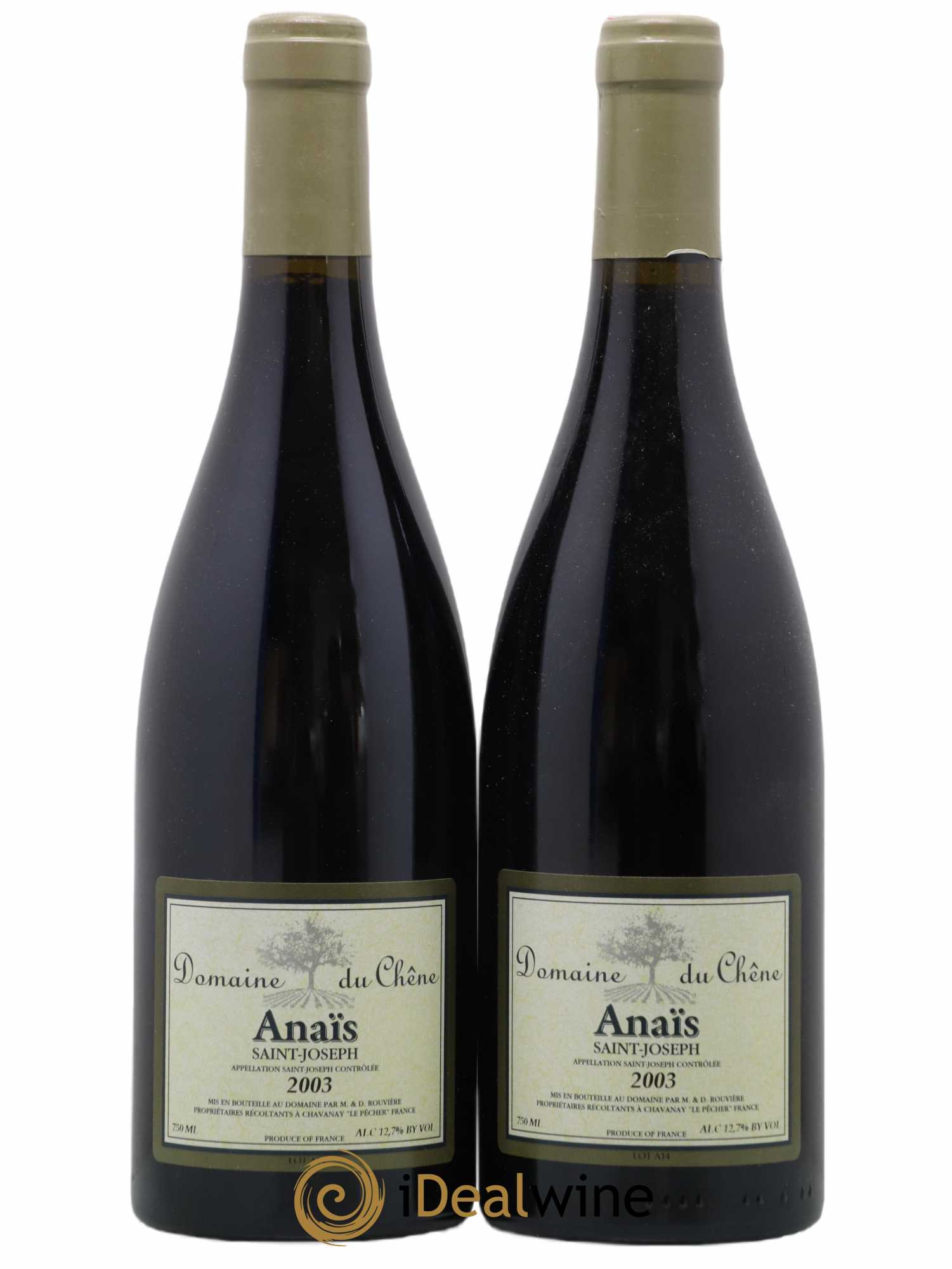 Saint-Joseph Domaine du Chêne Rouvière Anaïs 2003 - Posten von 2 Flaschen - 0
