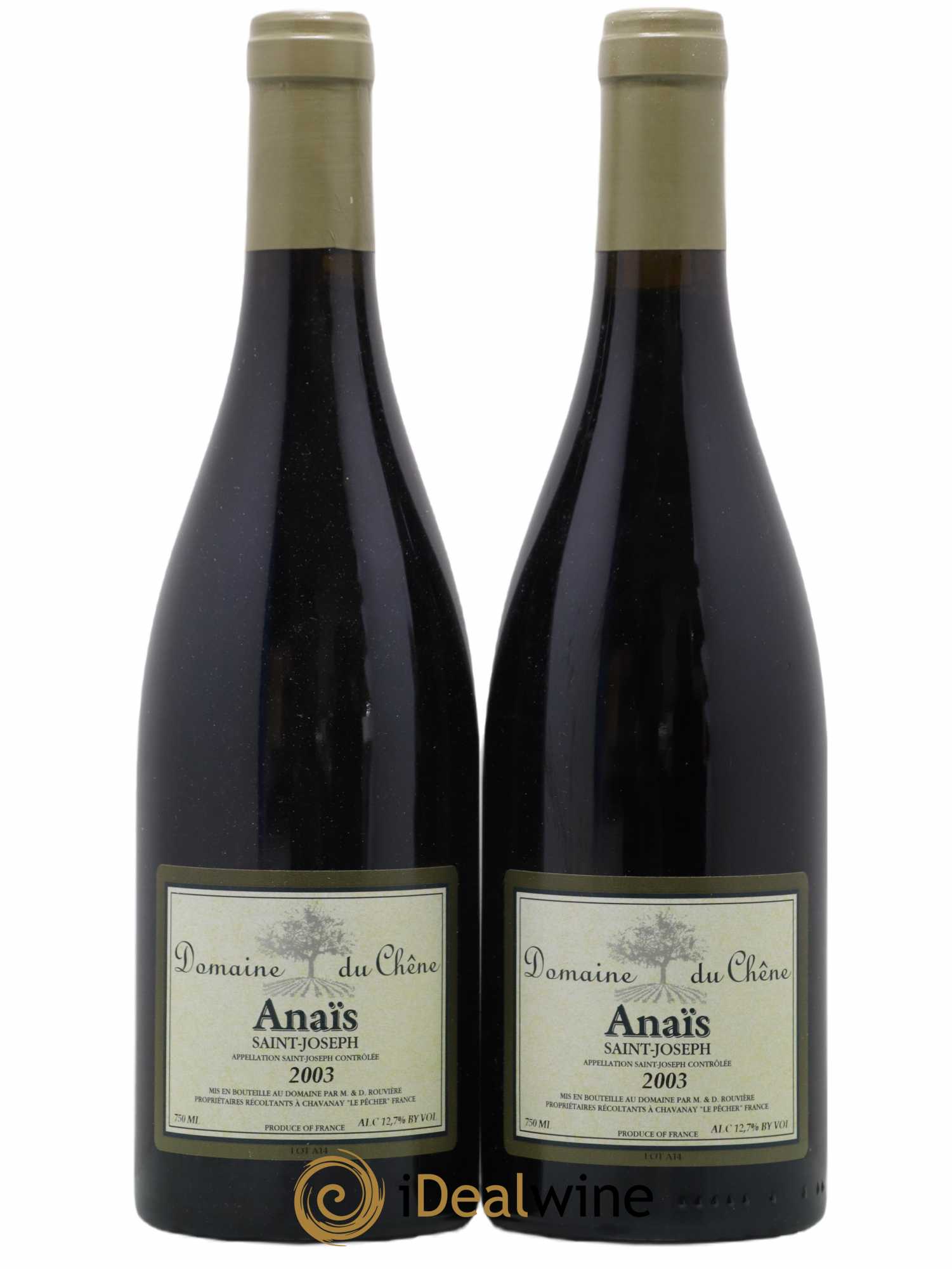 Saint-Joseph Domaine du Chêne Rouvière Anaïs 2003 - Posten von 2 Flaschen - 0