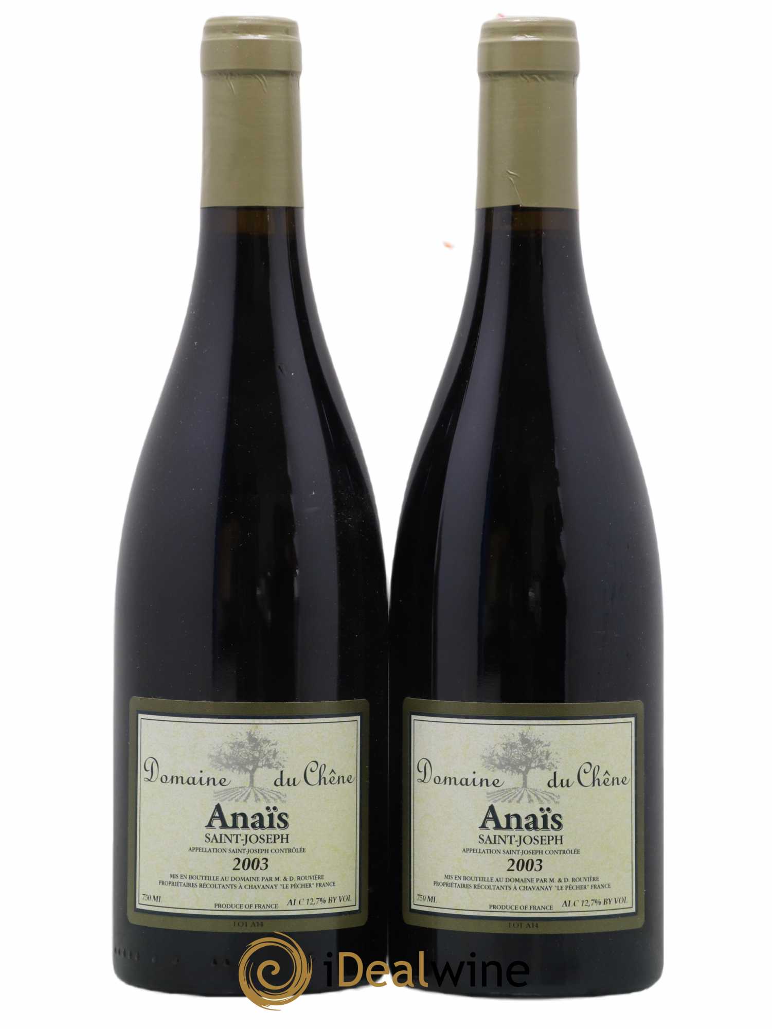 Saint-Joseph Domaine du Chêne Rouvière Anaïs 2003 - Lot de 2 bouteilles - 0