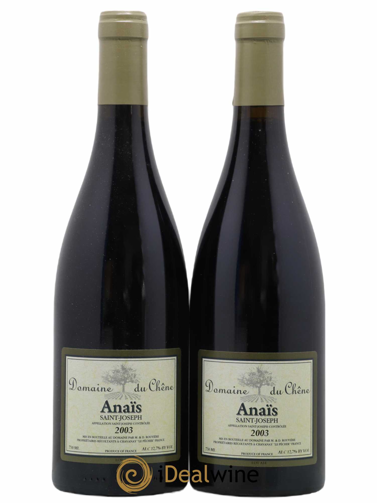 Saint-Joseph Domaine du Chêne Rouvière Anaïs 2003 - Lot de 2 bouteilles - 0
