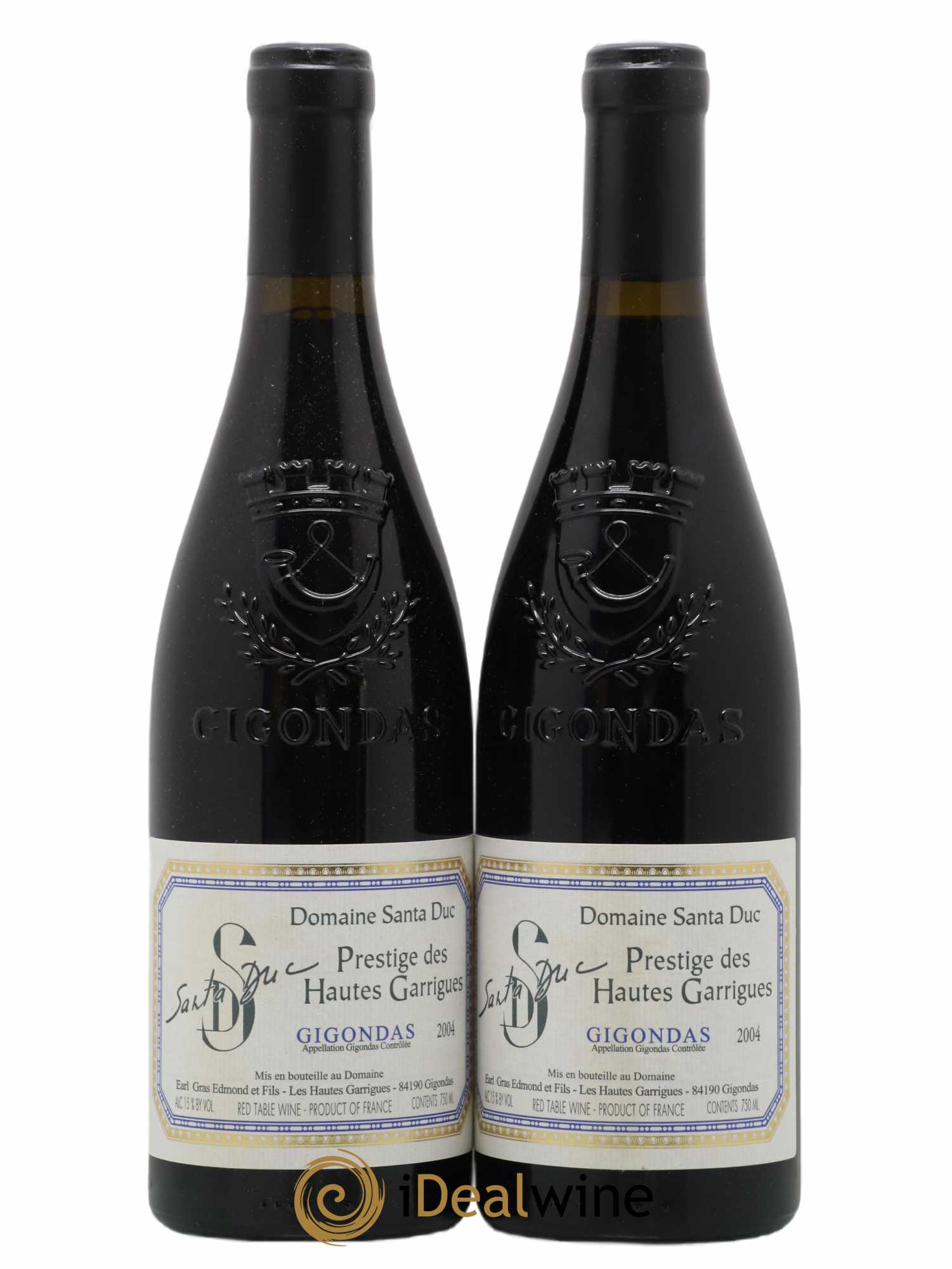 Gigondas Santa Duc Prestige Des Hautes Garrigues 2004 - Posten von 2 Flaschen - 0
