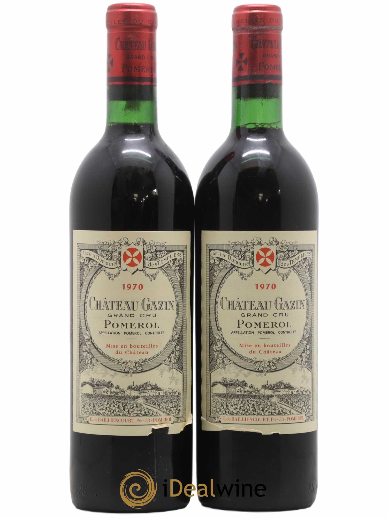 Château Gazin 1970 - Lot de 2 bouteilles - 0