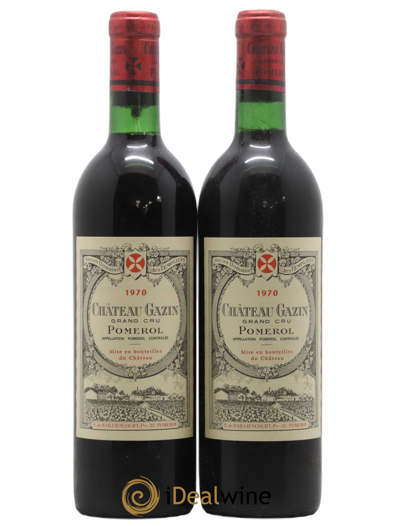 Château Gazin 1970 - Lot de 2 bouteilles - 0