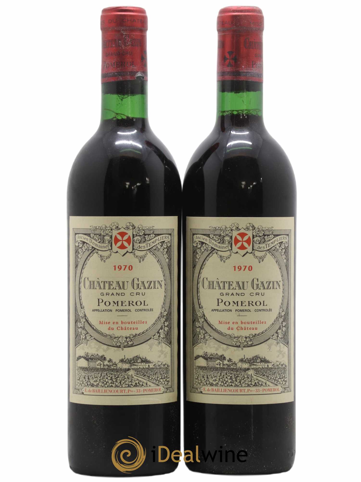 Château Gazin 1970 - Lot de 2 bouteilles - 0
