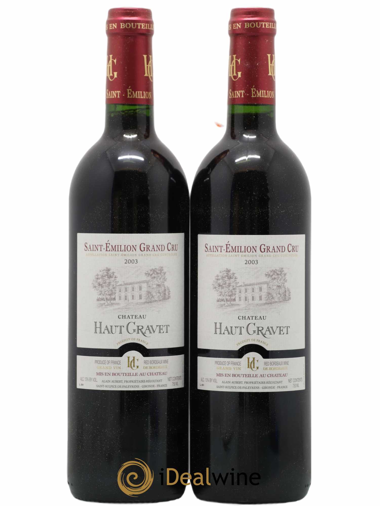 Saint-Émilion Grand Cru Haut Gravet 2003 - Posten von 2 Flaschen - 0