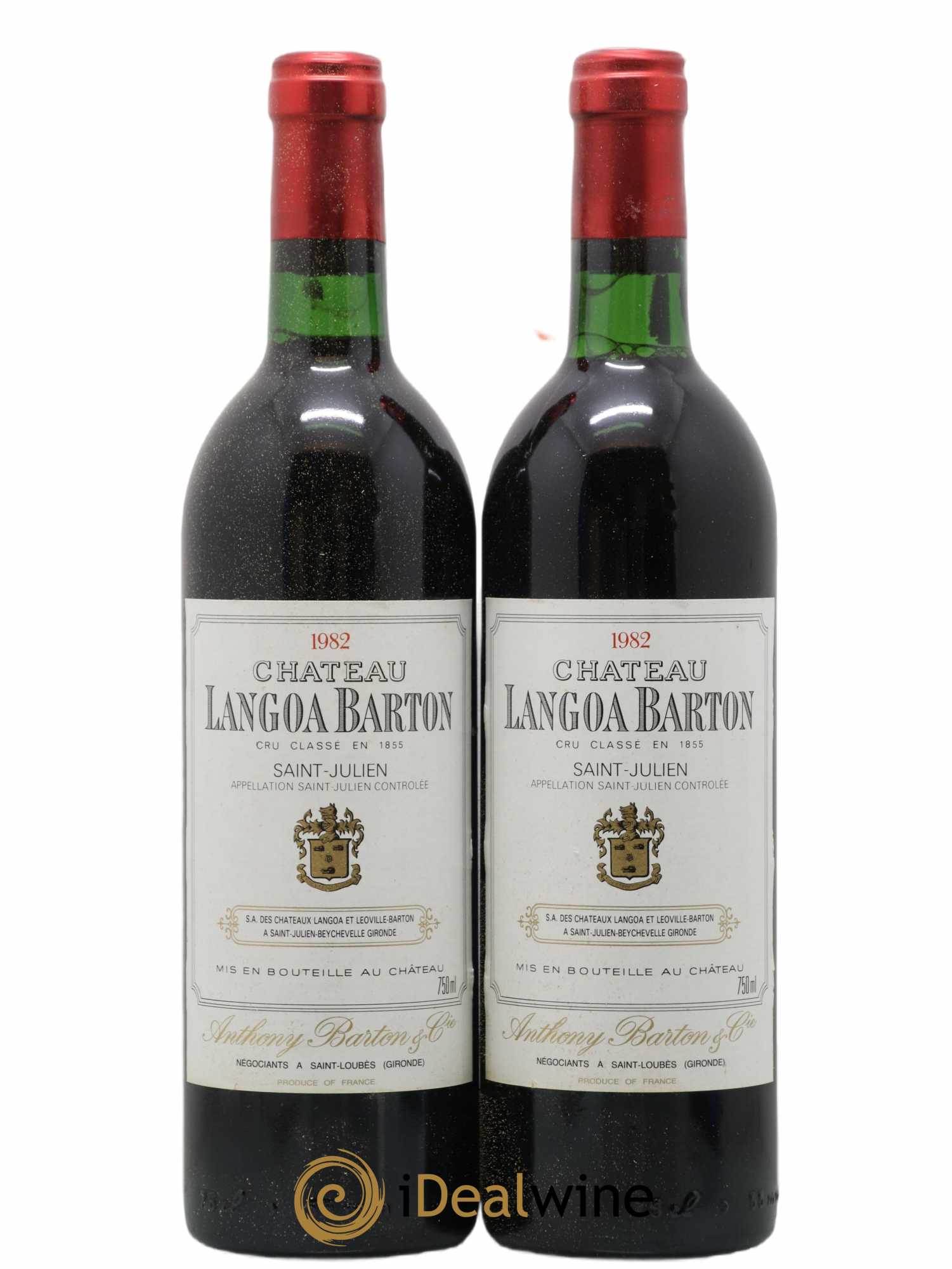 Château Langoa Barton 3ème Grand Cru Classé 1982 - Lot de 2 bouteilles - 0