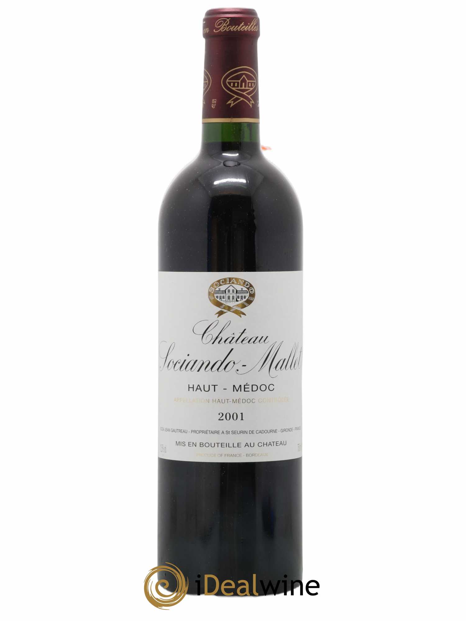 Château Sociando Mallet 2001 - Lot de 1 bouteille - 0