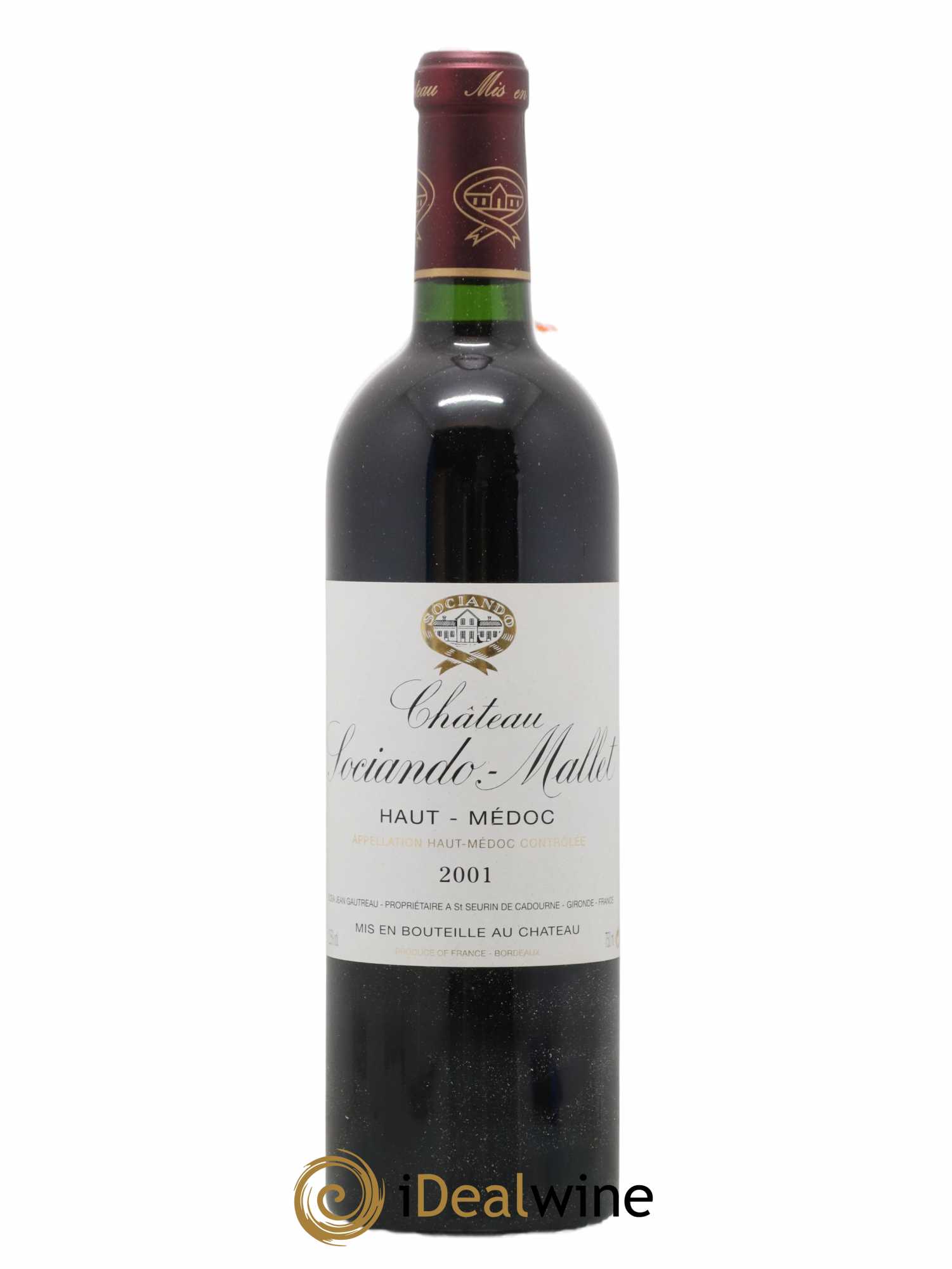 Château Sociando Mallet 2001 - Lot de 1 bouteille - 0