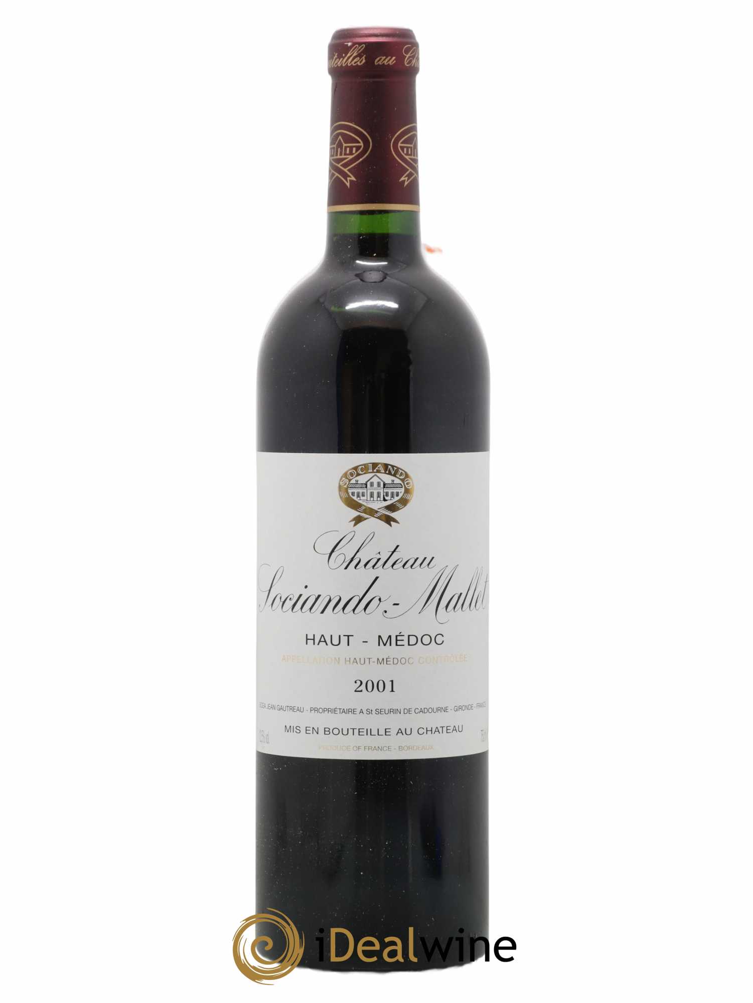 Château Sociando Mallet 2001 - Lot de 1 bouteille - 0