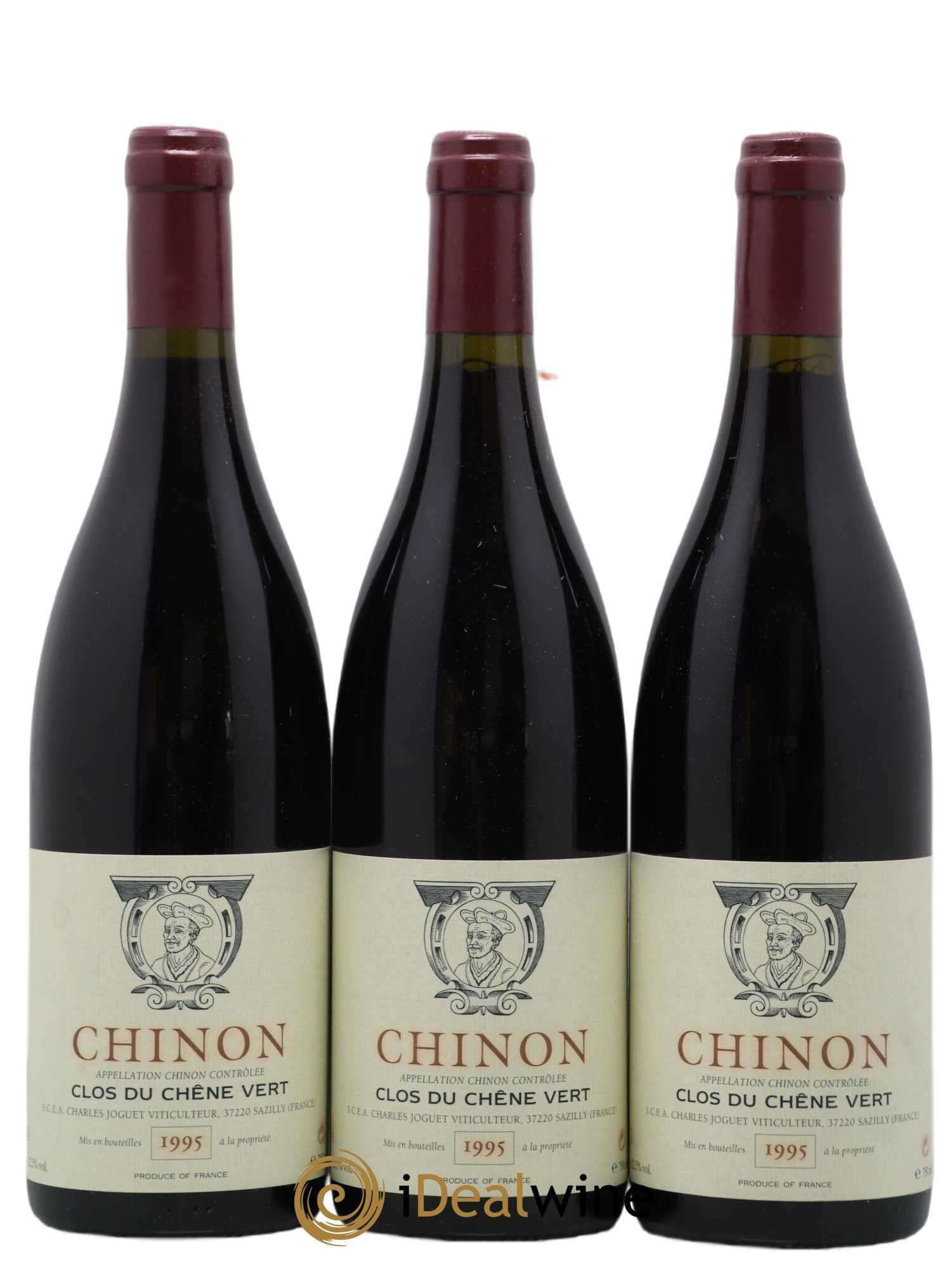Chinon Clos du Chêne Vert Charles Joguet 1995 - Lot de 3 bouteilles - 0
