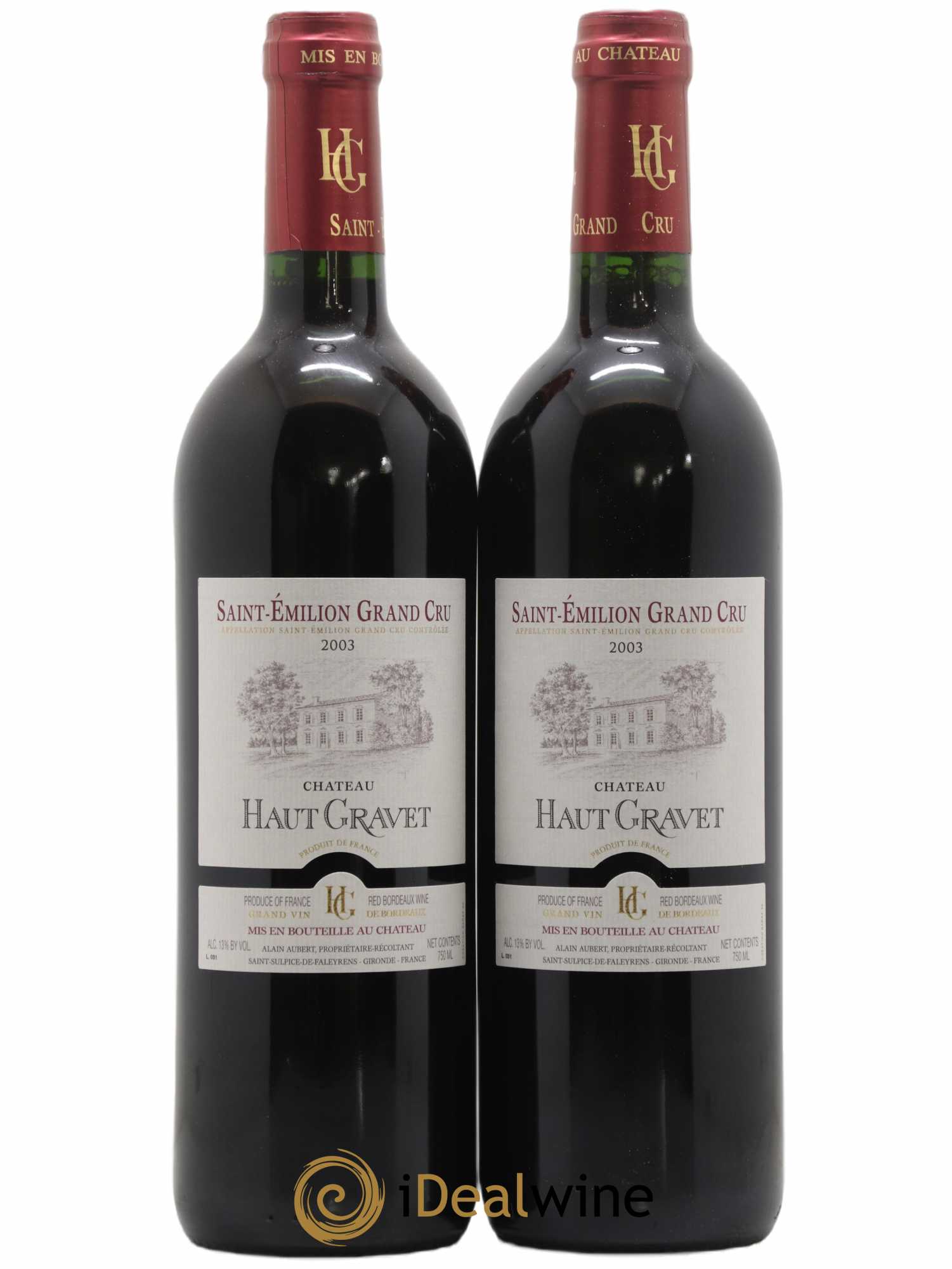 Saint-Émilion Grand Cru Haut Gravet 2003 - Posten von 2 Flaschen - 0